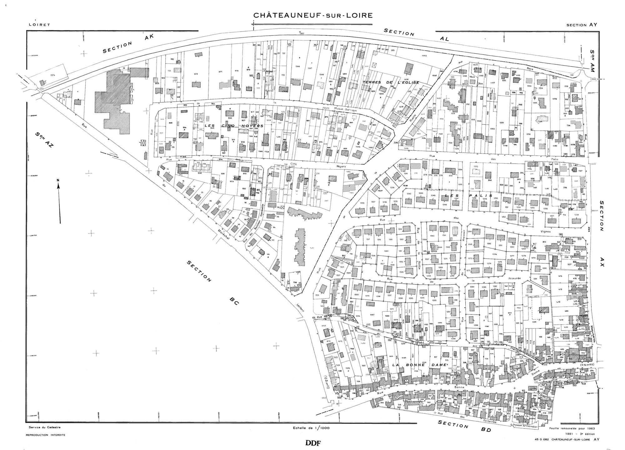 Châteauneuf-sur-Loire - Sections
