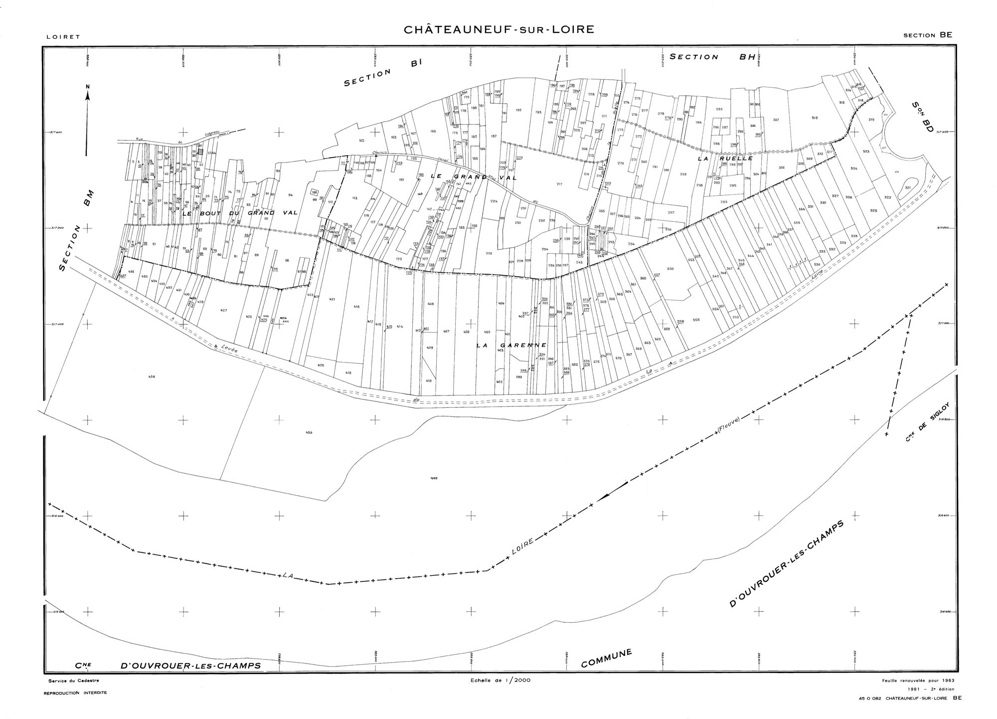 Châteauneuf-sur-Loire - Sections