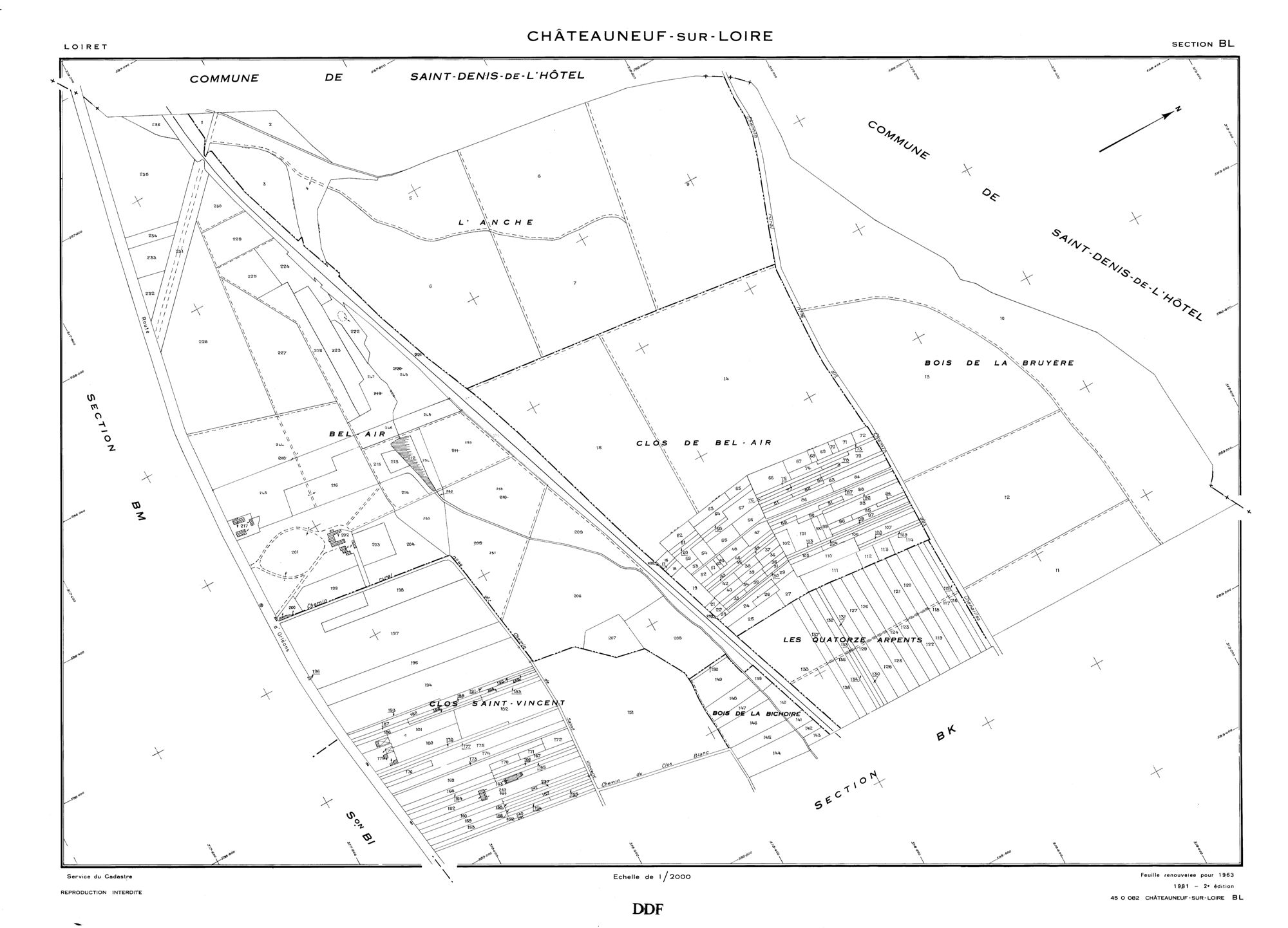 Châteauneuf-sur-Loire - Sections