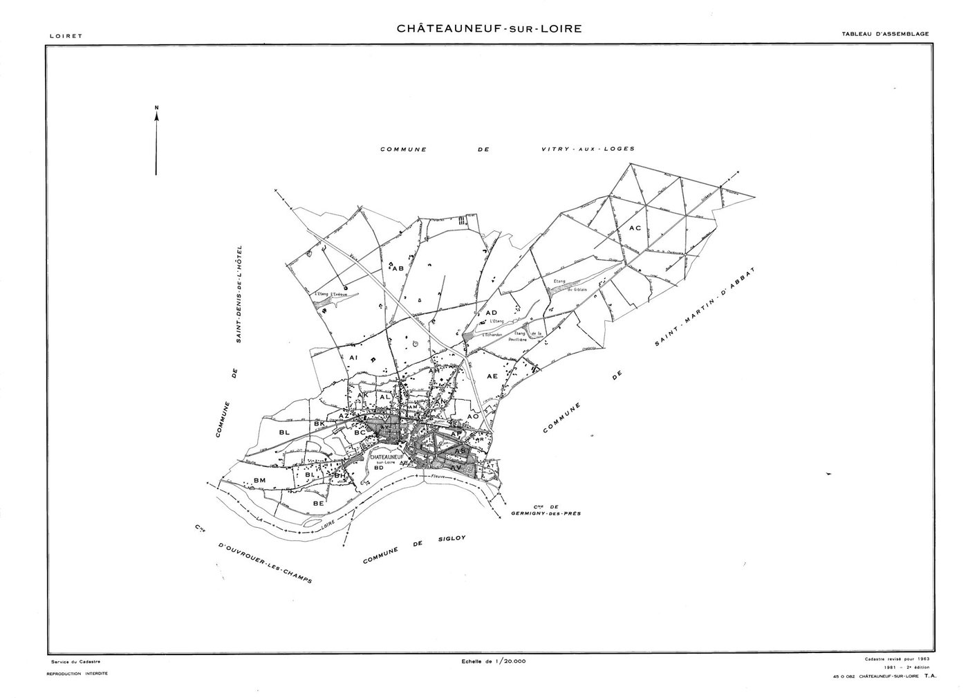 Châteauneuf-sur-Loire - Tableau d'assemblage