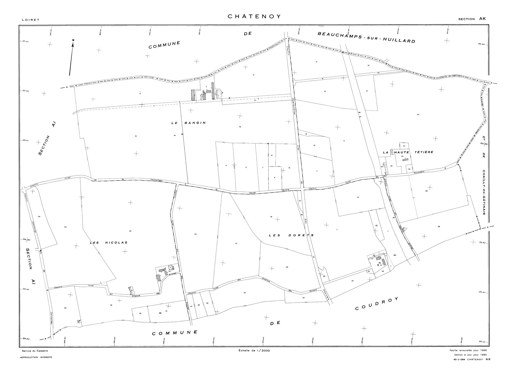 Châtenoy - Sections
