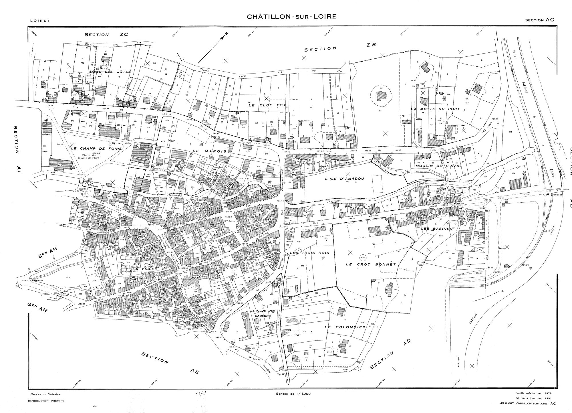 Châtillon-sur-Loire - Sections