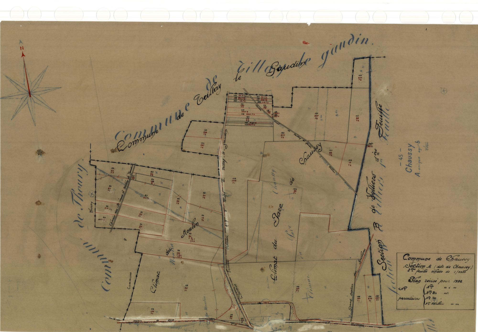 Chaussy - Sections