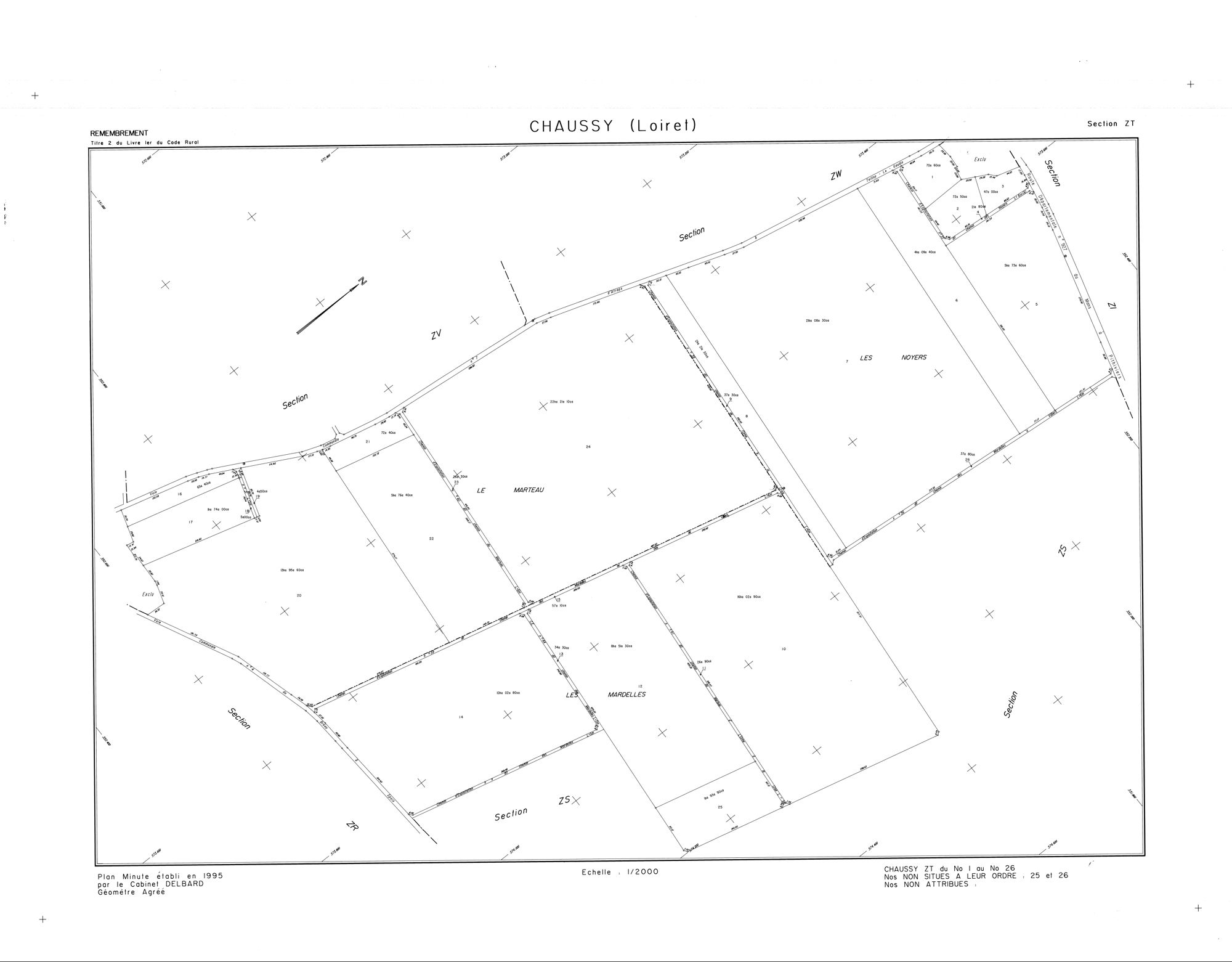 Chaussy - Sections