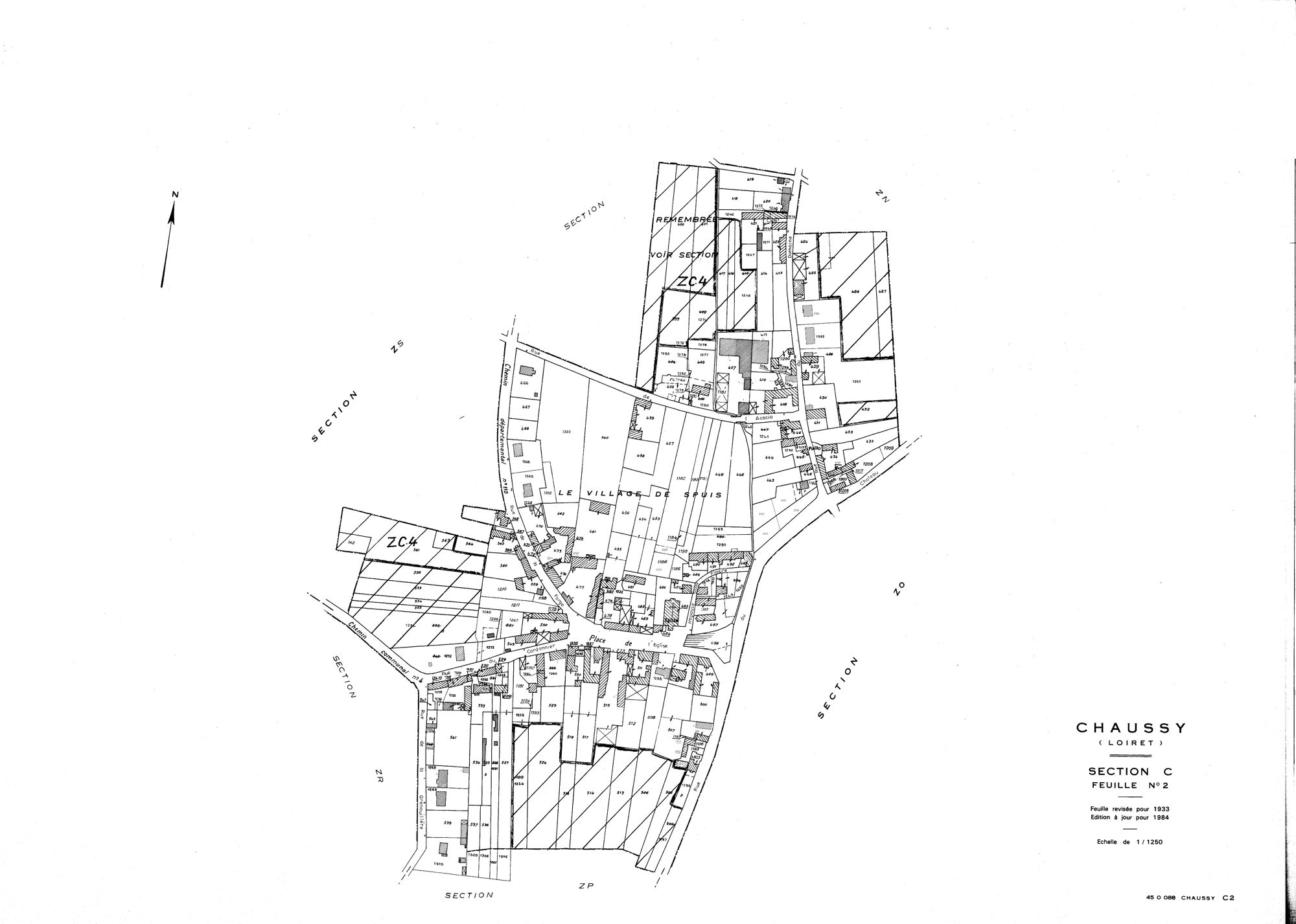 Chaussy - Sections