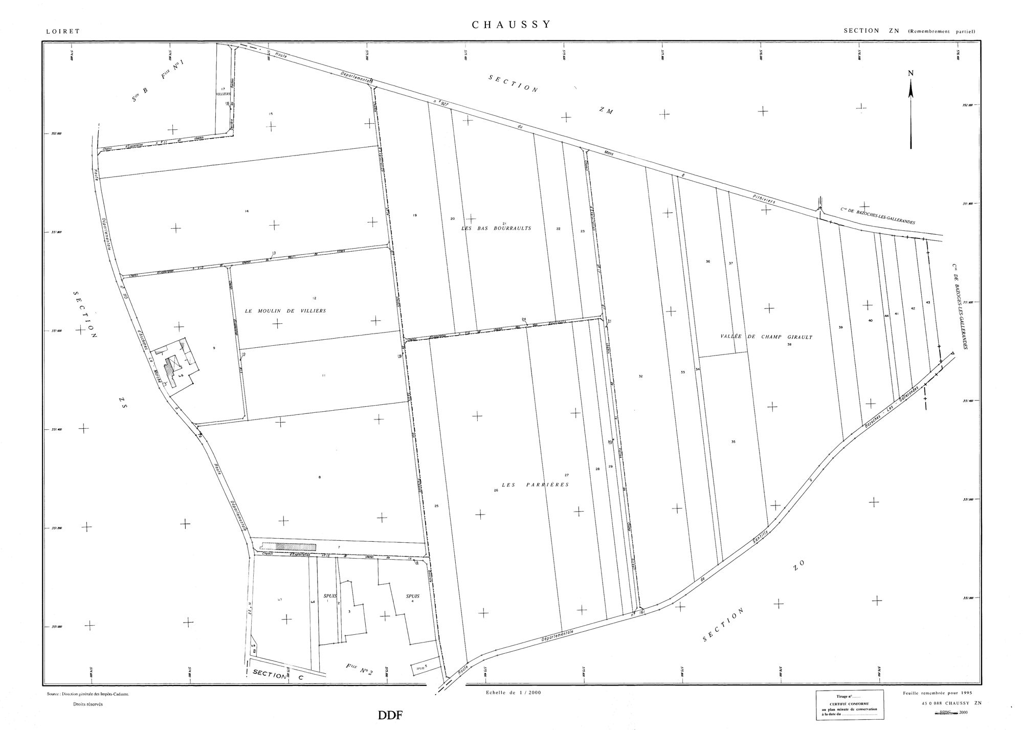 Chaussy - Sections
