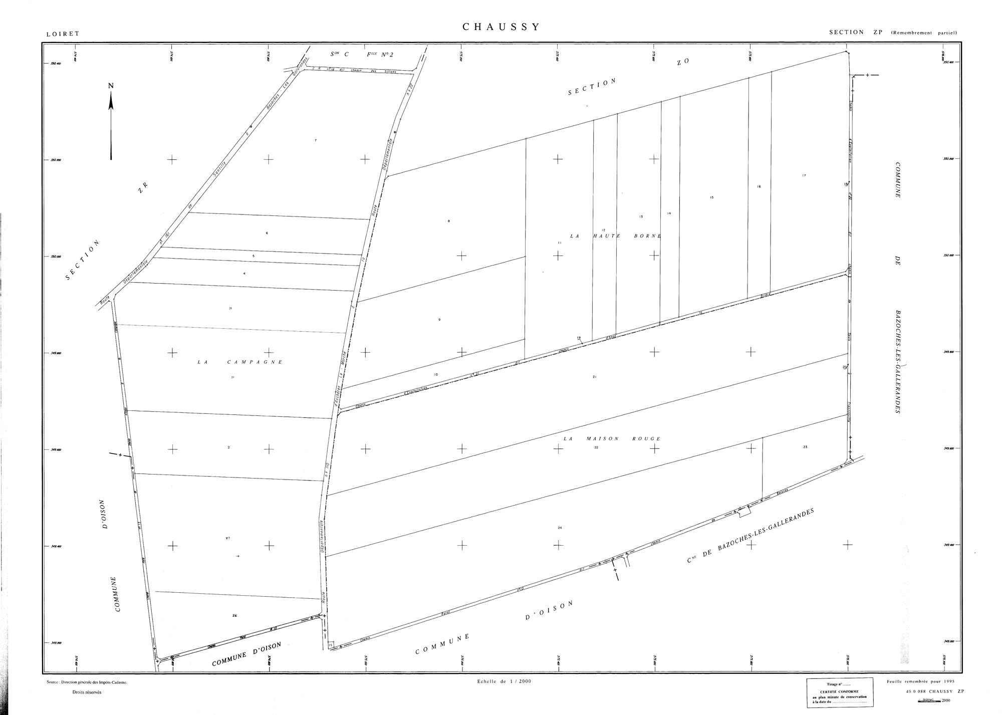 Chaussy - Sections