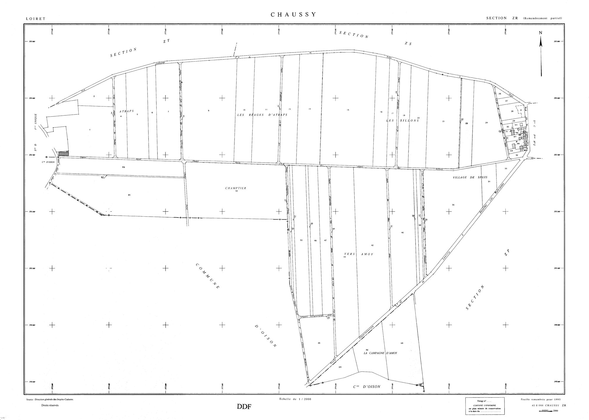 Chaussy - Sections