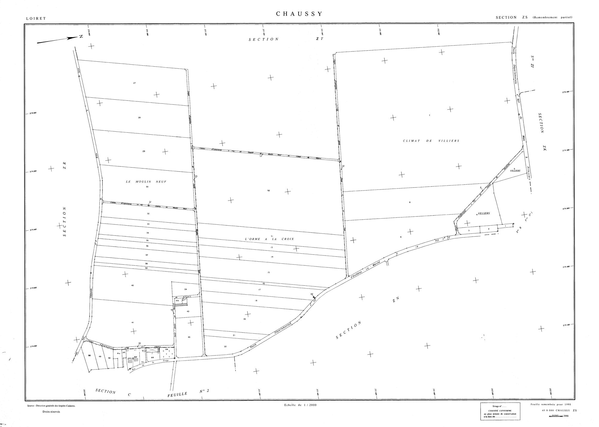 Chaussy - Sections