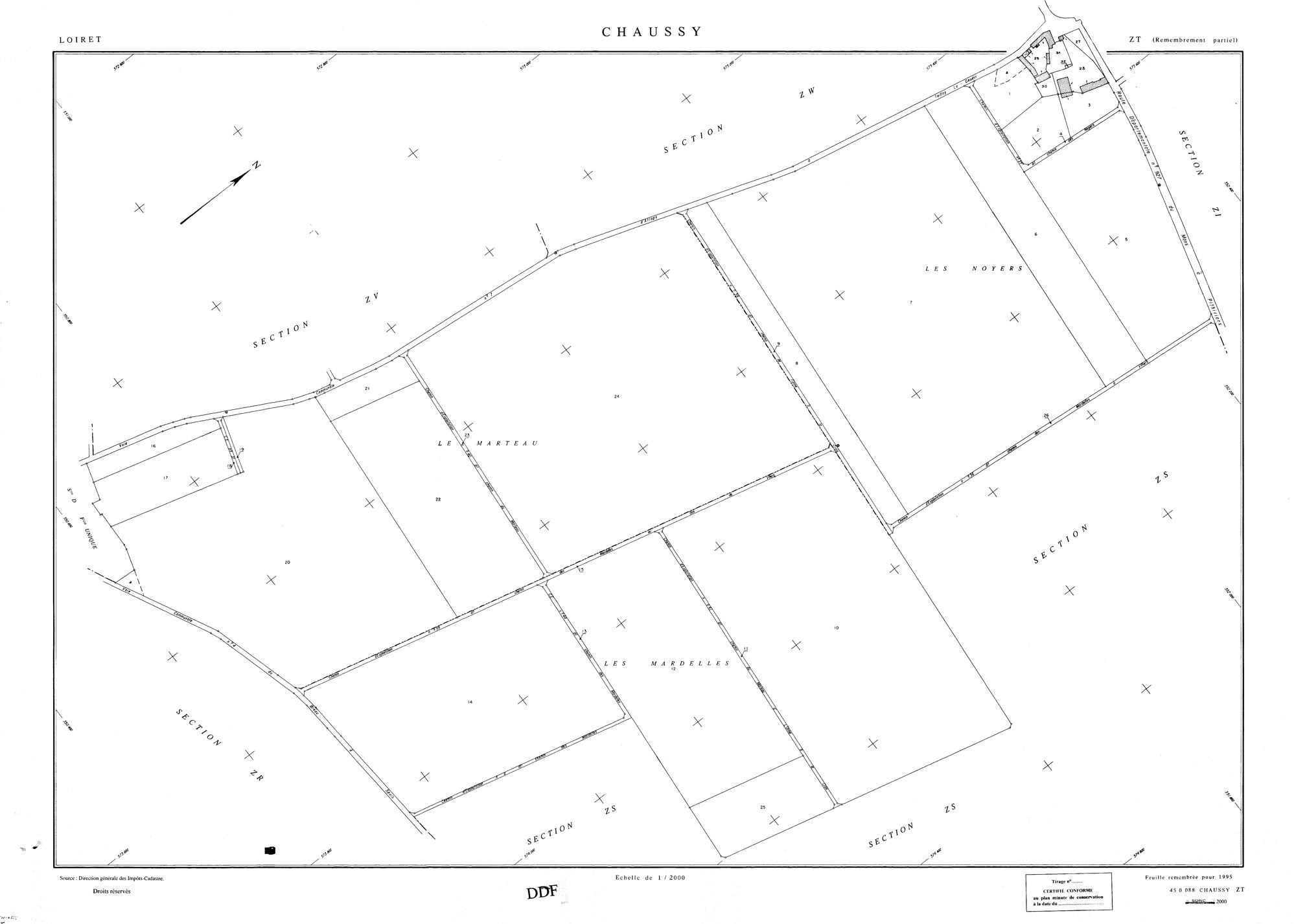 Chaussy - Sections