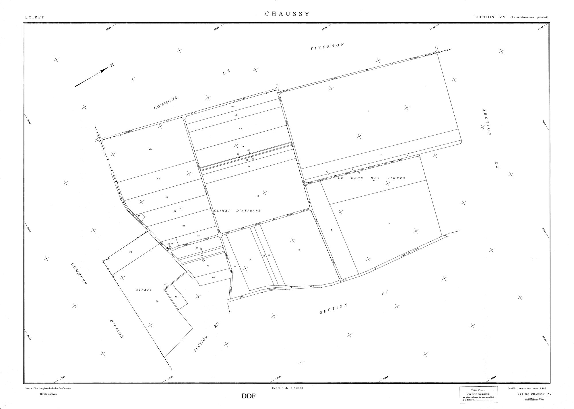 Chaussy - Sections