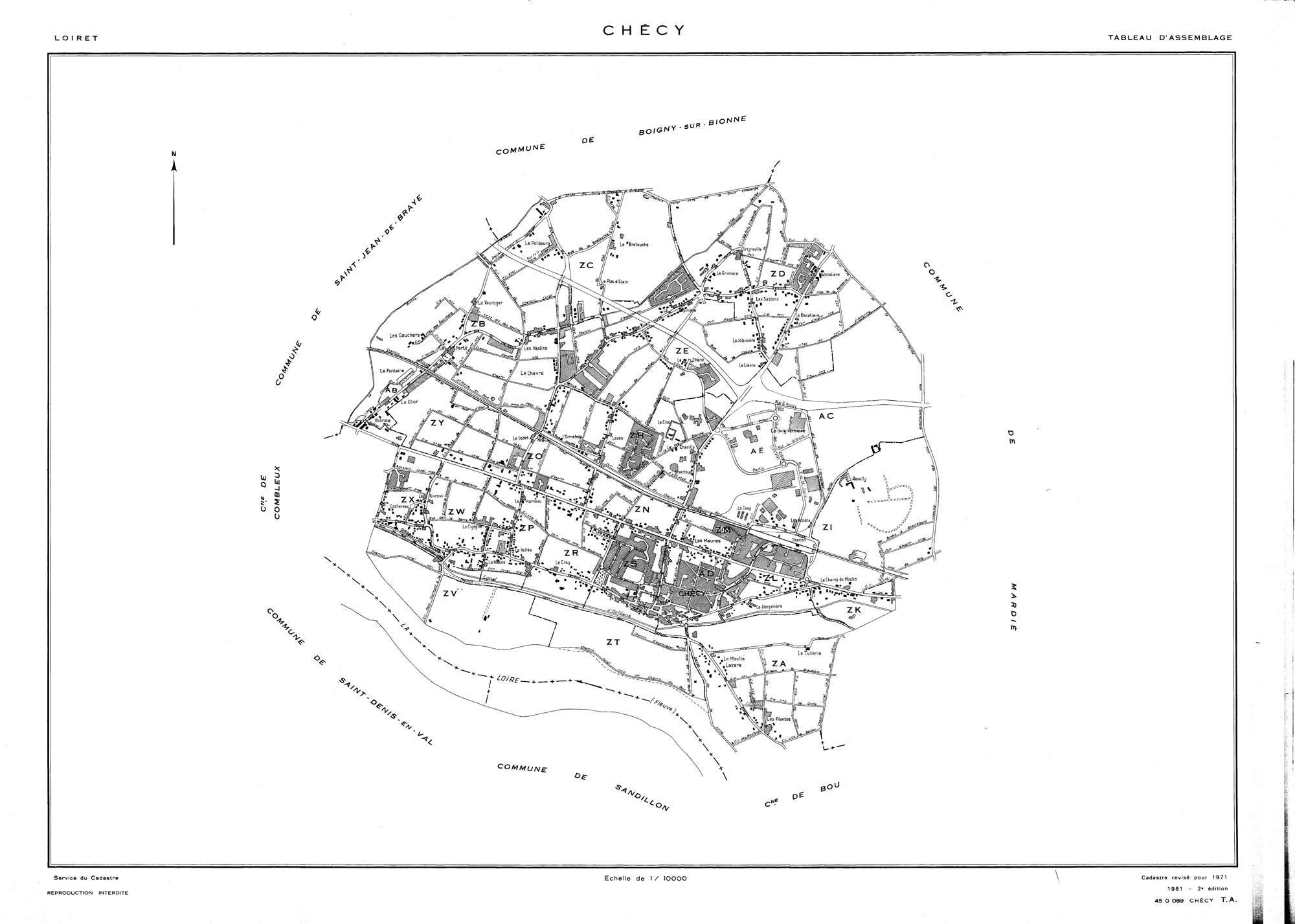 Chécy - Tableau d'assemblage