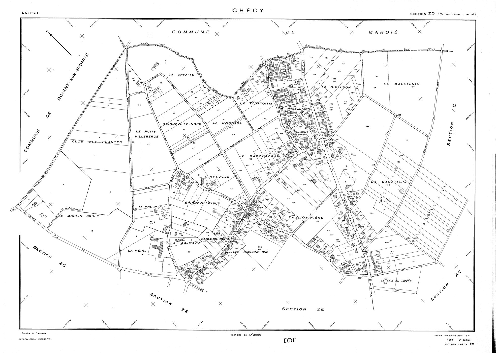 Chécy - Sections