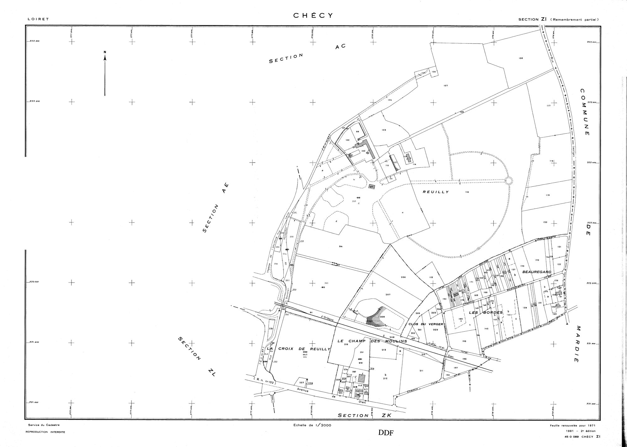 Chécy - Sections