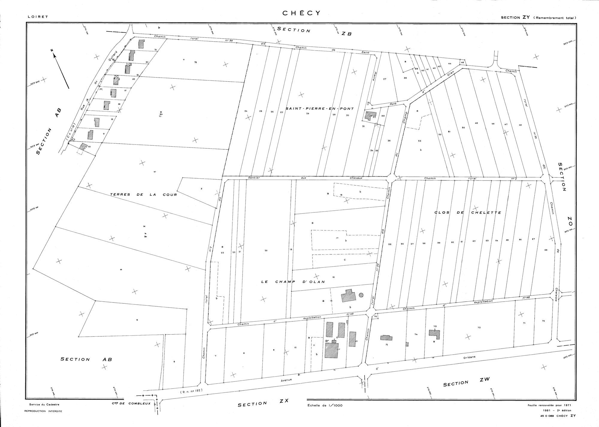 Chécy - Sections
