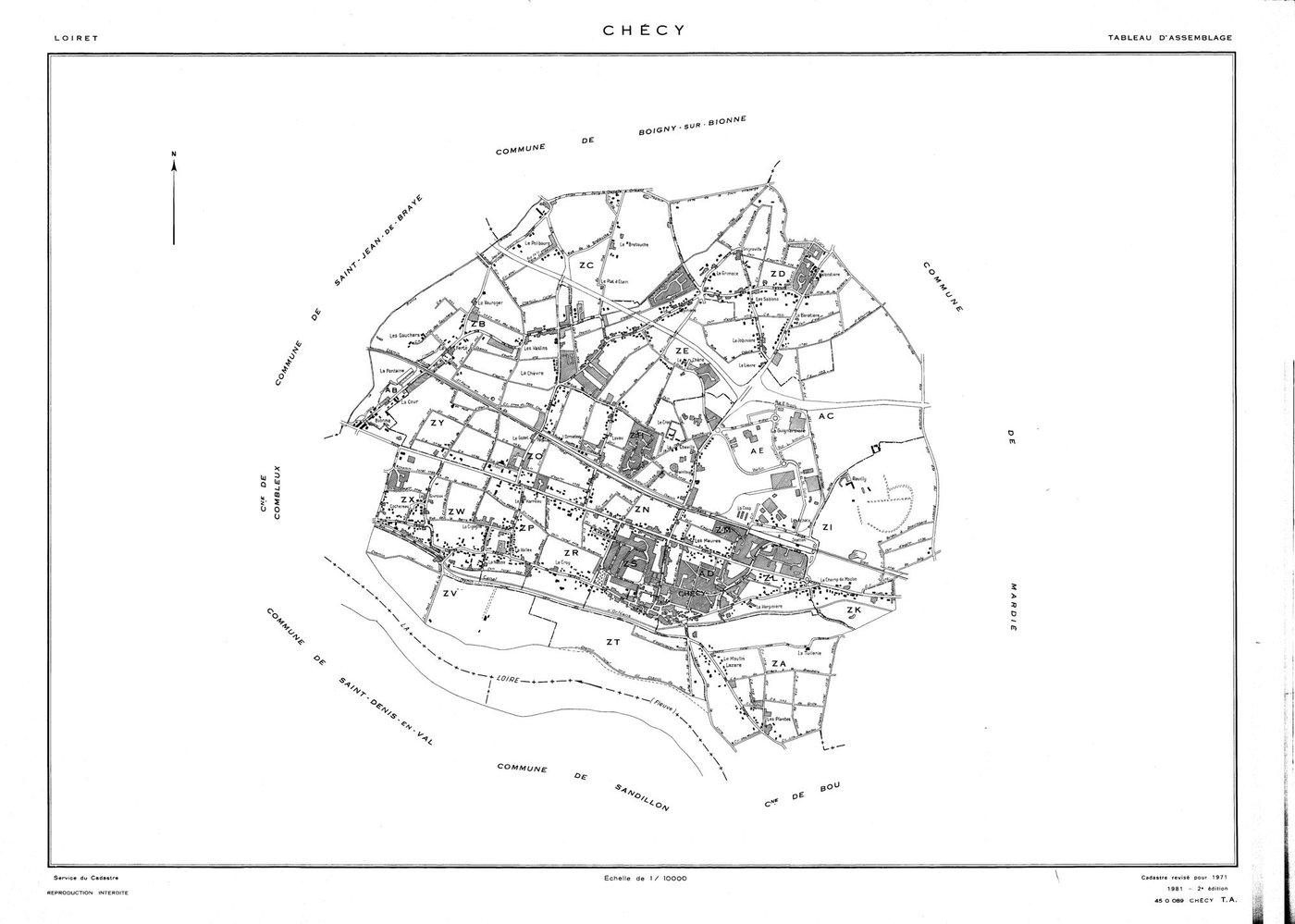 Chécy - Tableau d'assemblage