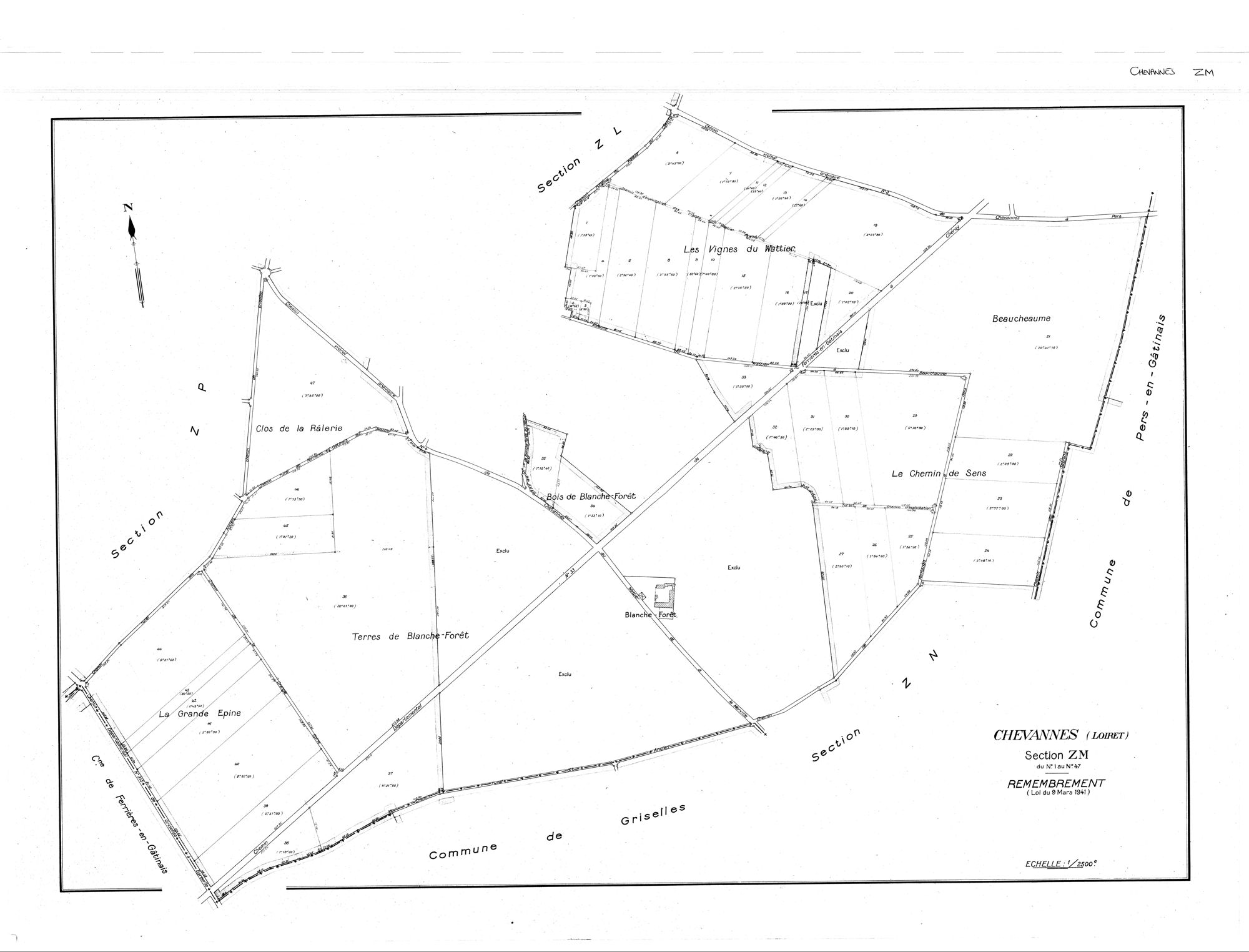 Chevannes - Sections