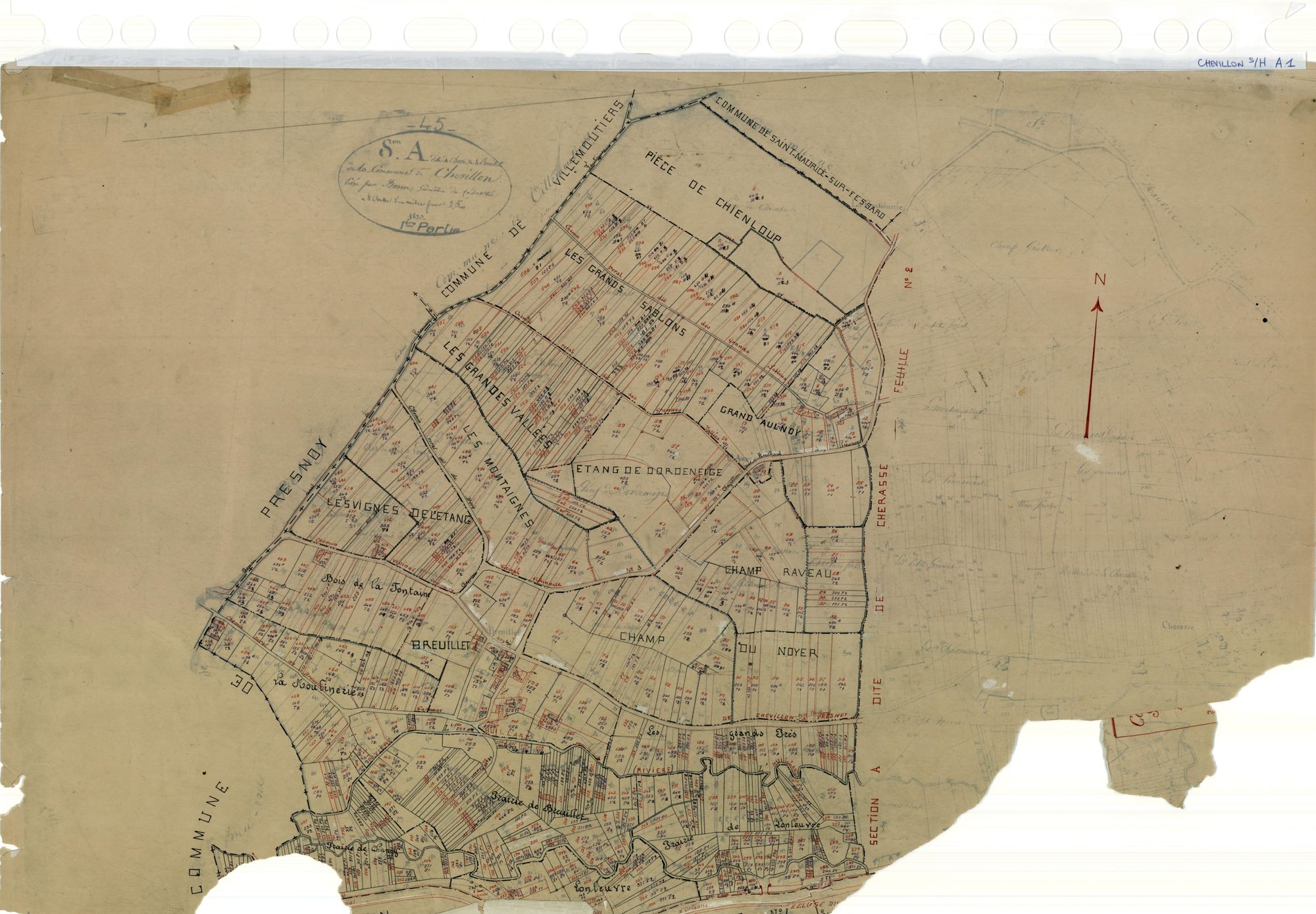 Chevillon-sur-Huillard - Sections