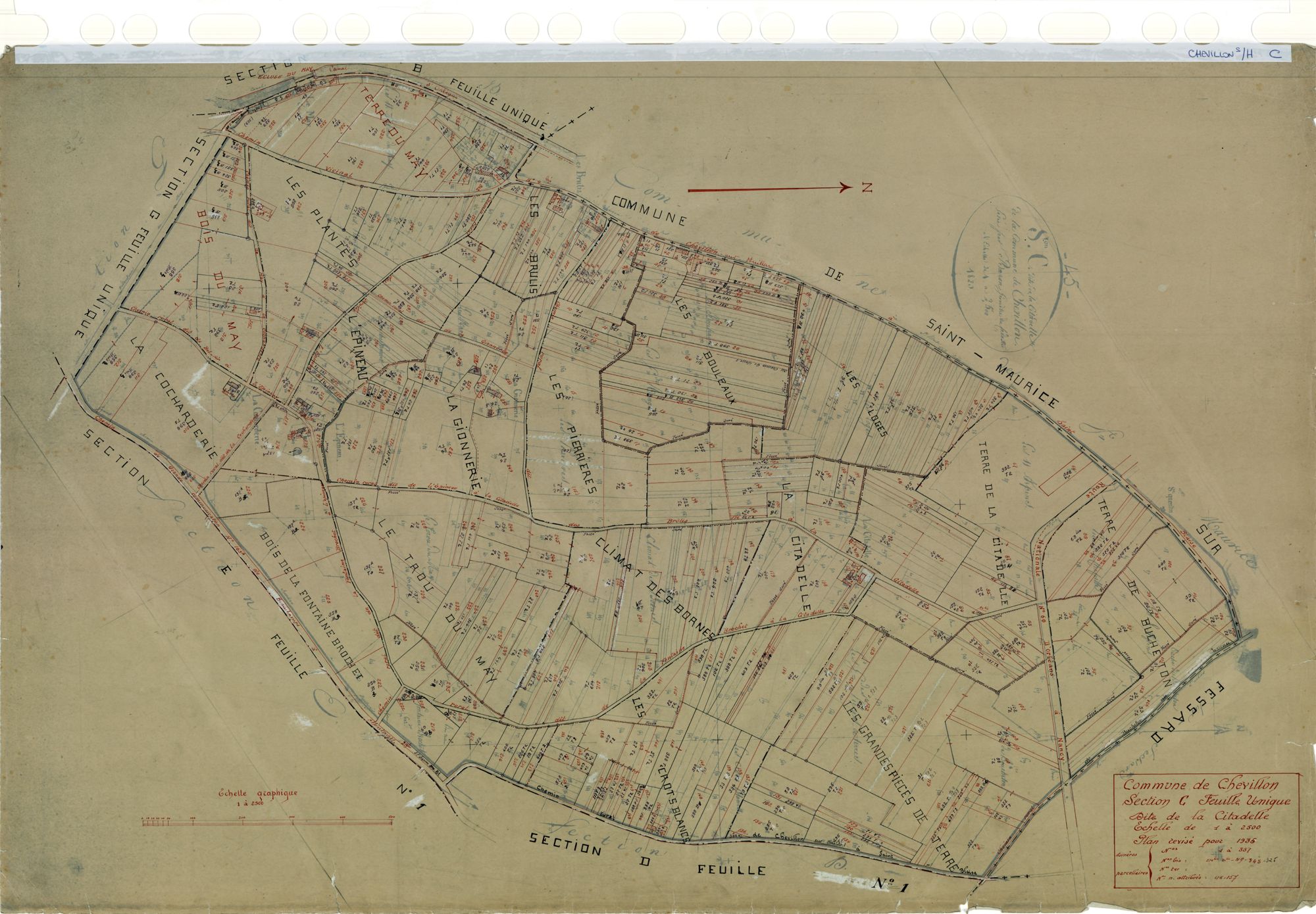 Chevillon-sur-Huillard - Sections