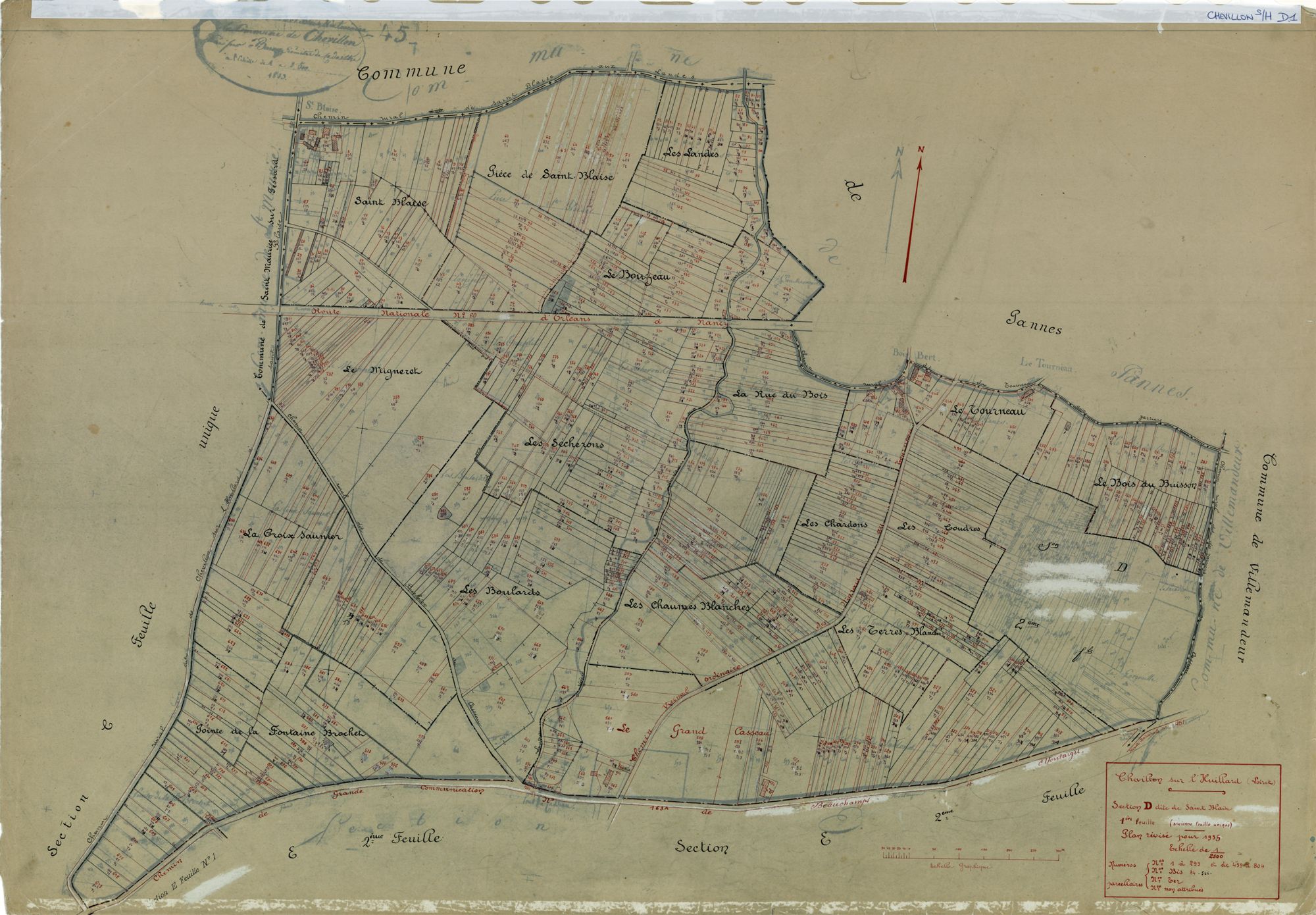 Chevillon-sur-Huillard - Sections