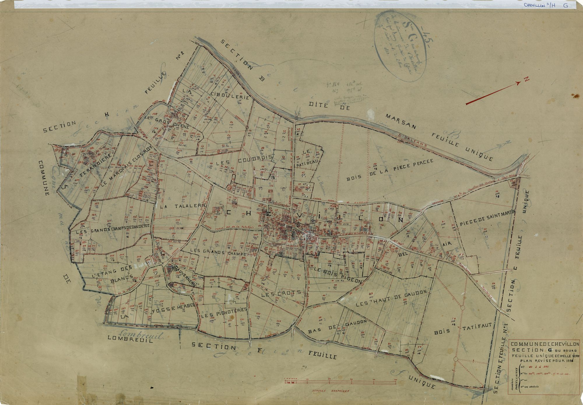 Chevillon-sur-Huillard - Sections