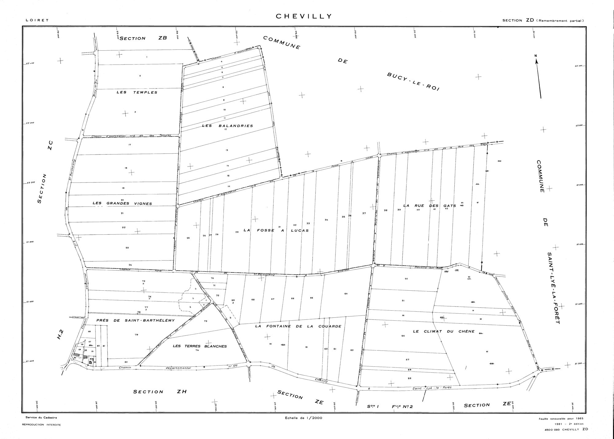 Chevilly - Sections