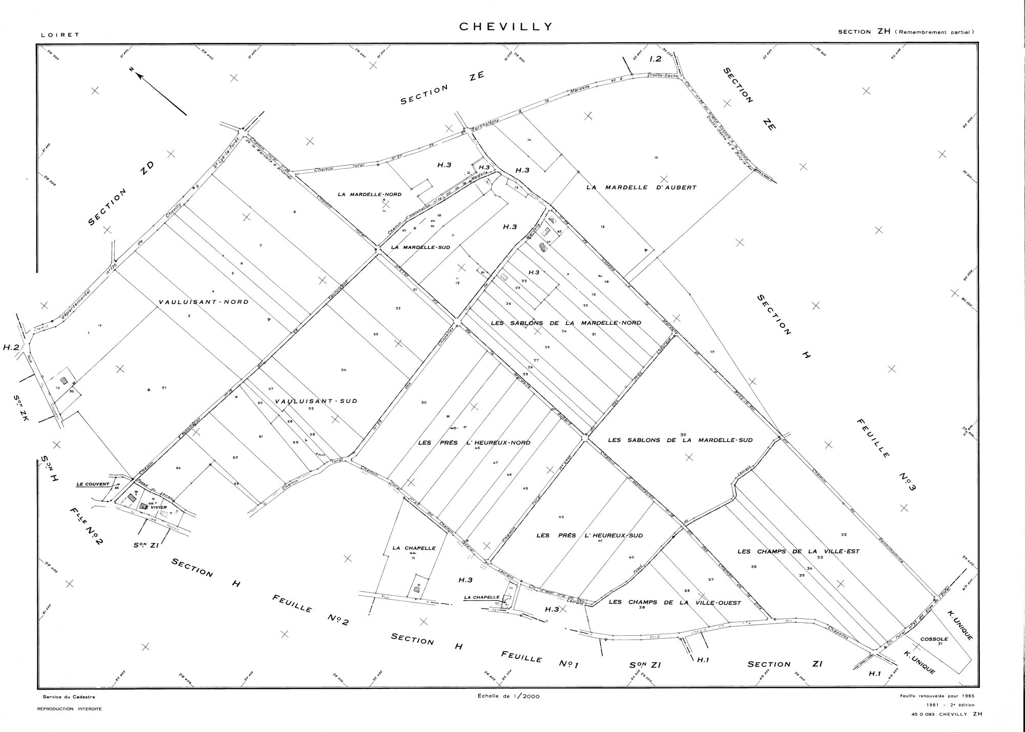 Chevilly - Sections