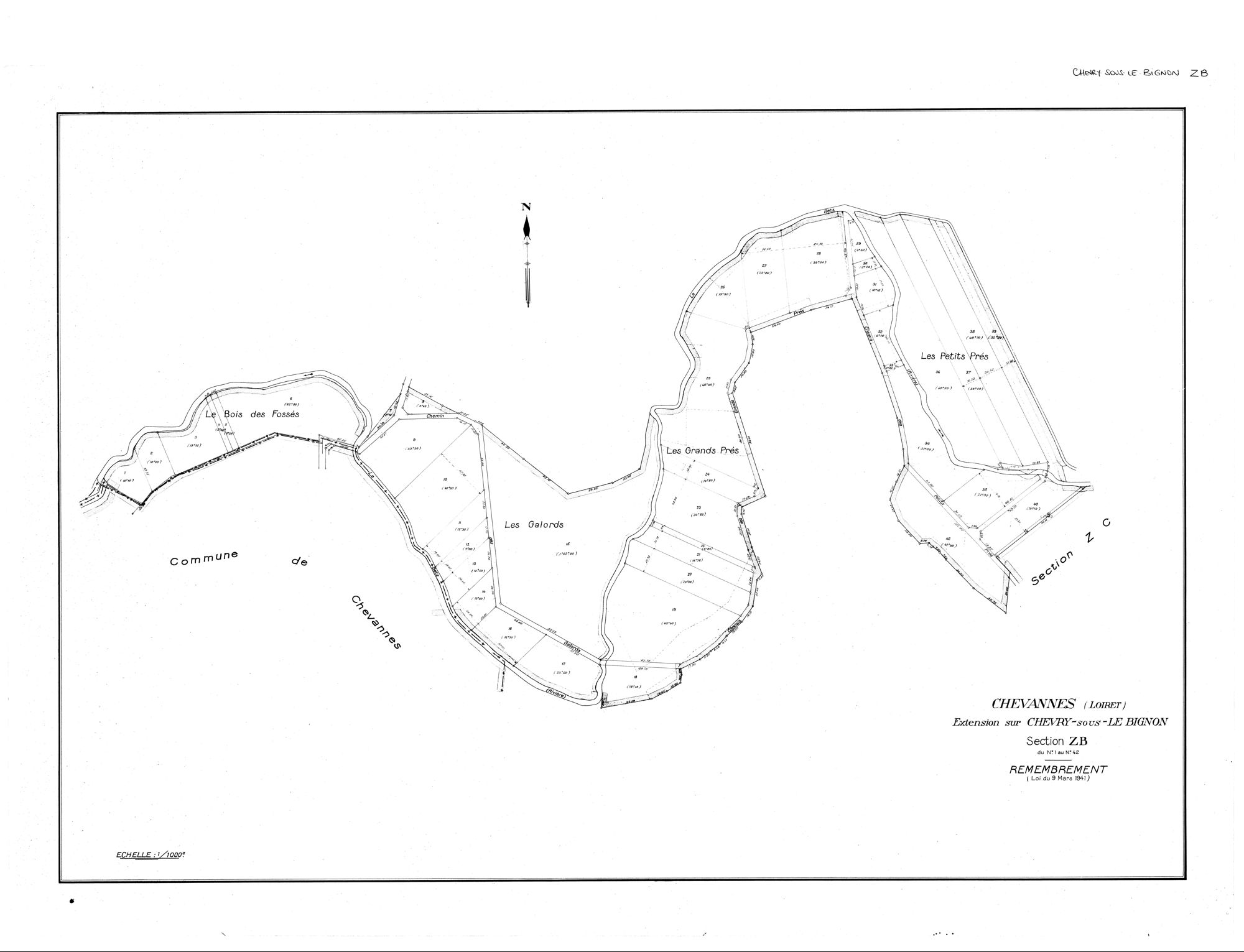 Chevry-sous-Le-Bignon - Sections
