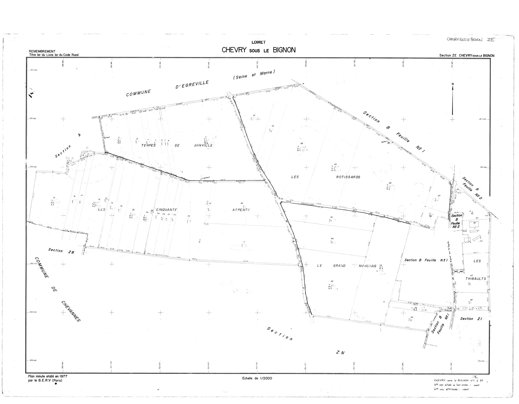 Chevry-sous-Le-Bignon - Sections