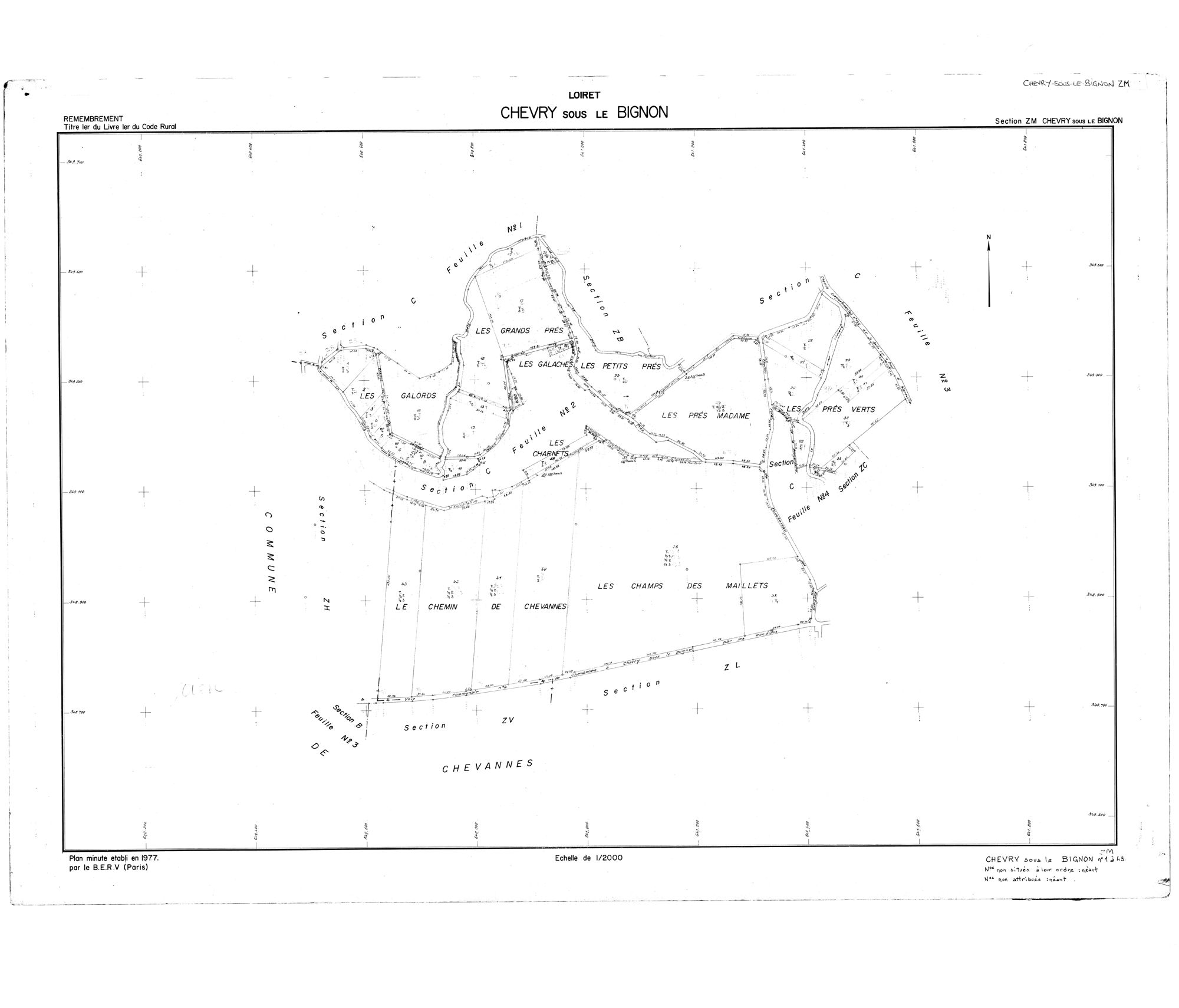 Chevry-sous-Le-Bignon - Sections
