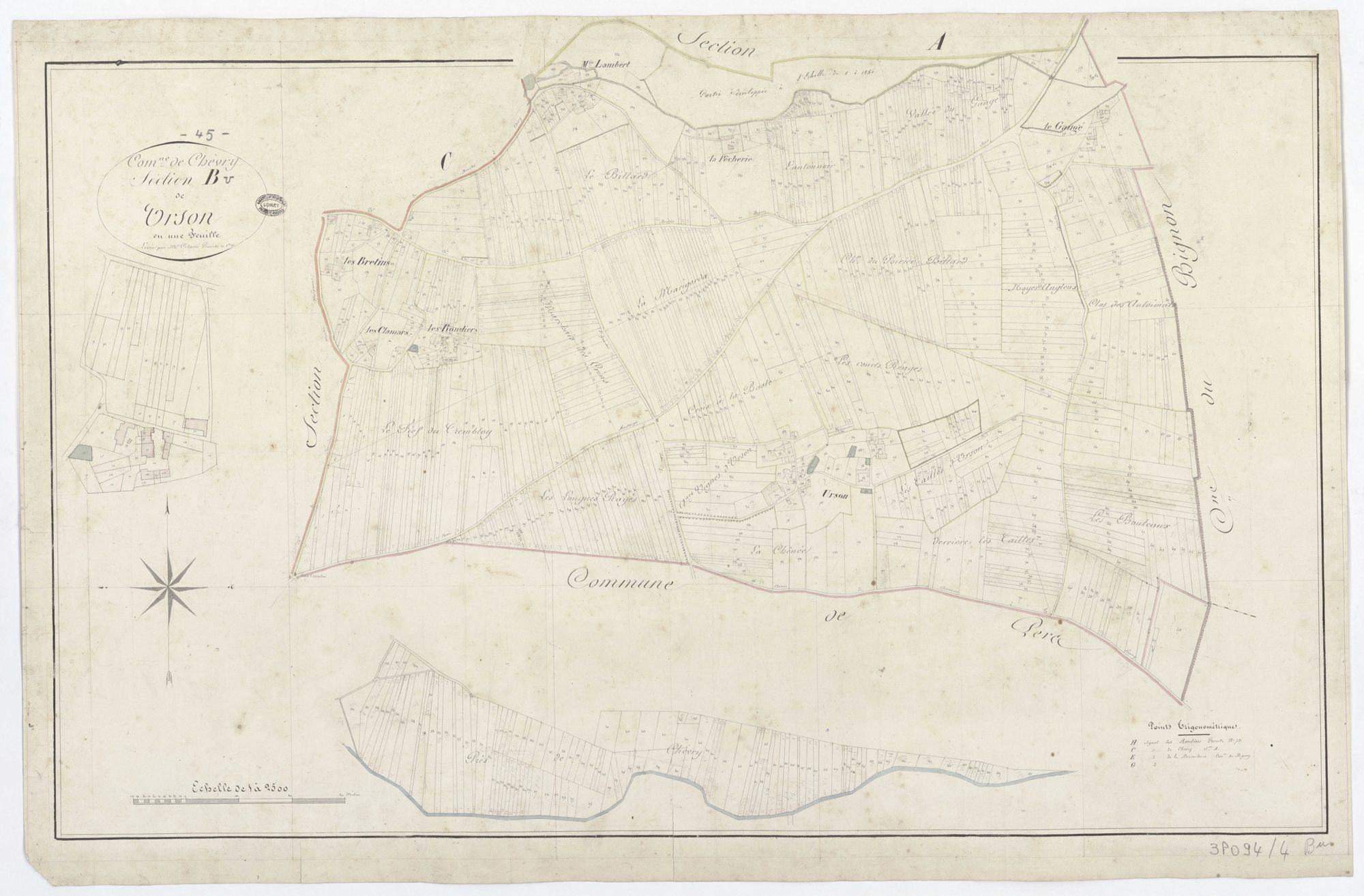 Chevry-sous-Le-Bignon - Sections