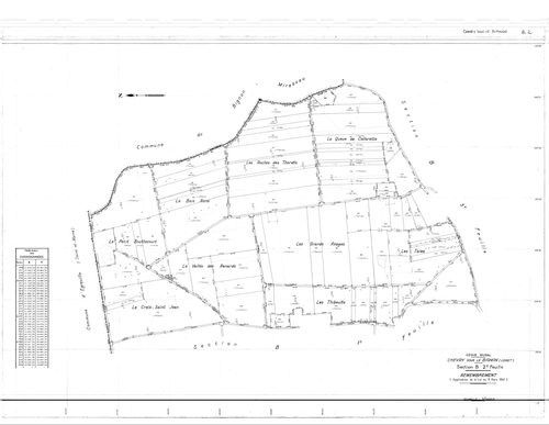 Chevry-sous-Le-Bignon - Sections