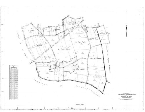 Chevry-sous-Le-Bignon - Sections