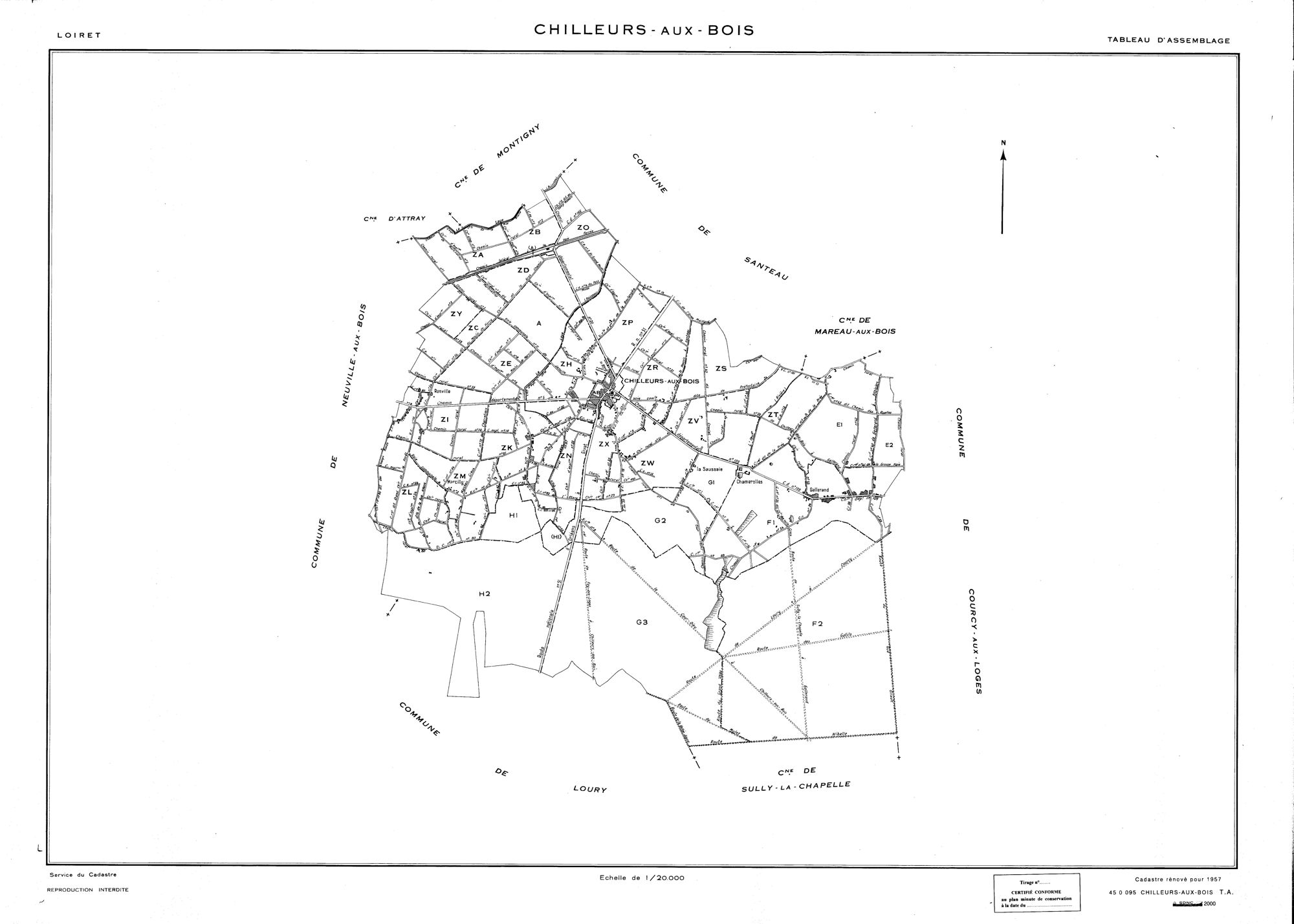 Chilleurs-aux-Bois - Tableau d'assemblage