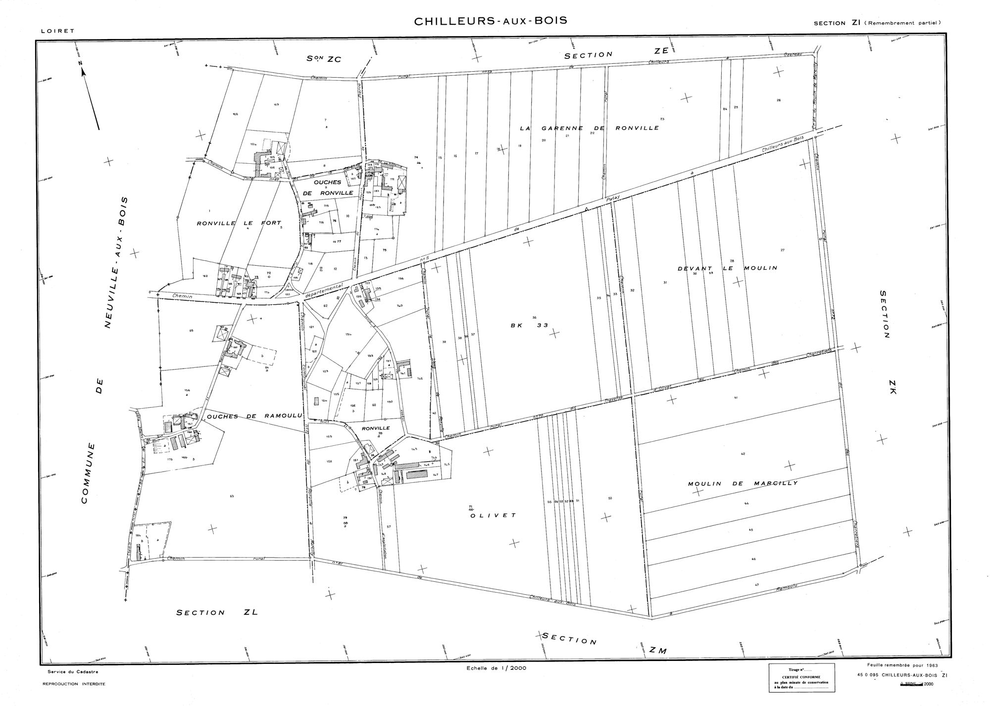 Chilleurs-aux-Bois - Sections