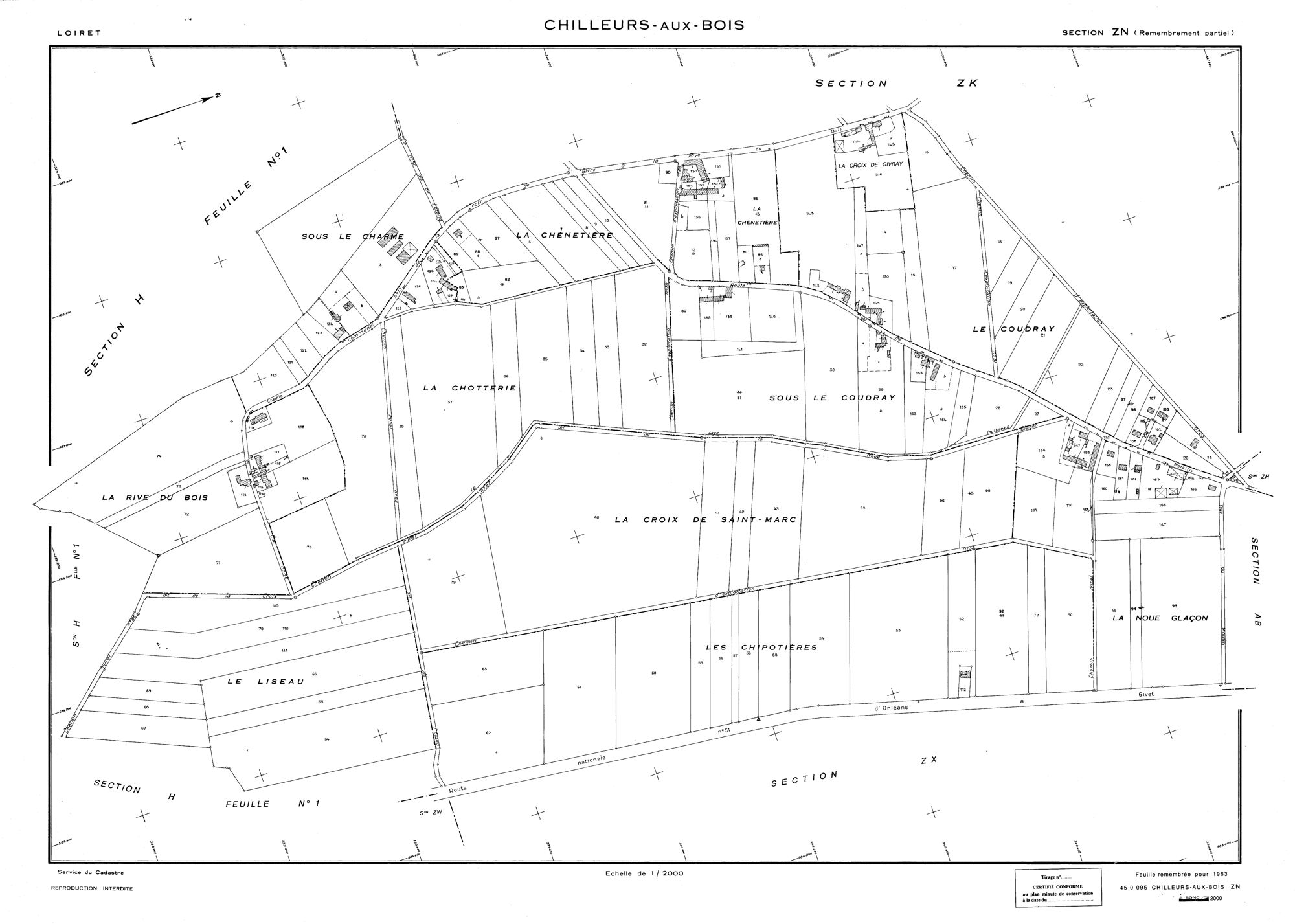 Chilleurs-aux-Bois - Sections