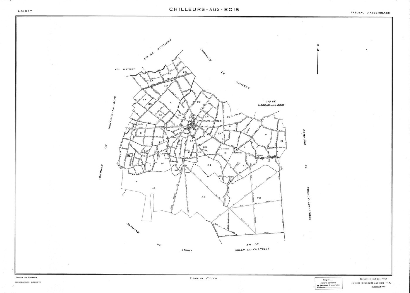 Chilleurs-aux-Bois - Tableau d'assemblage