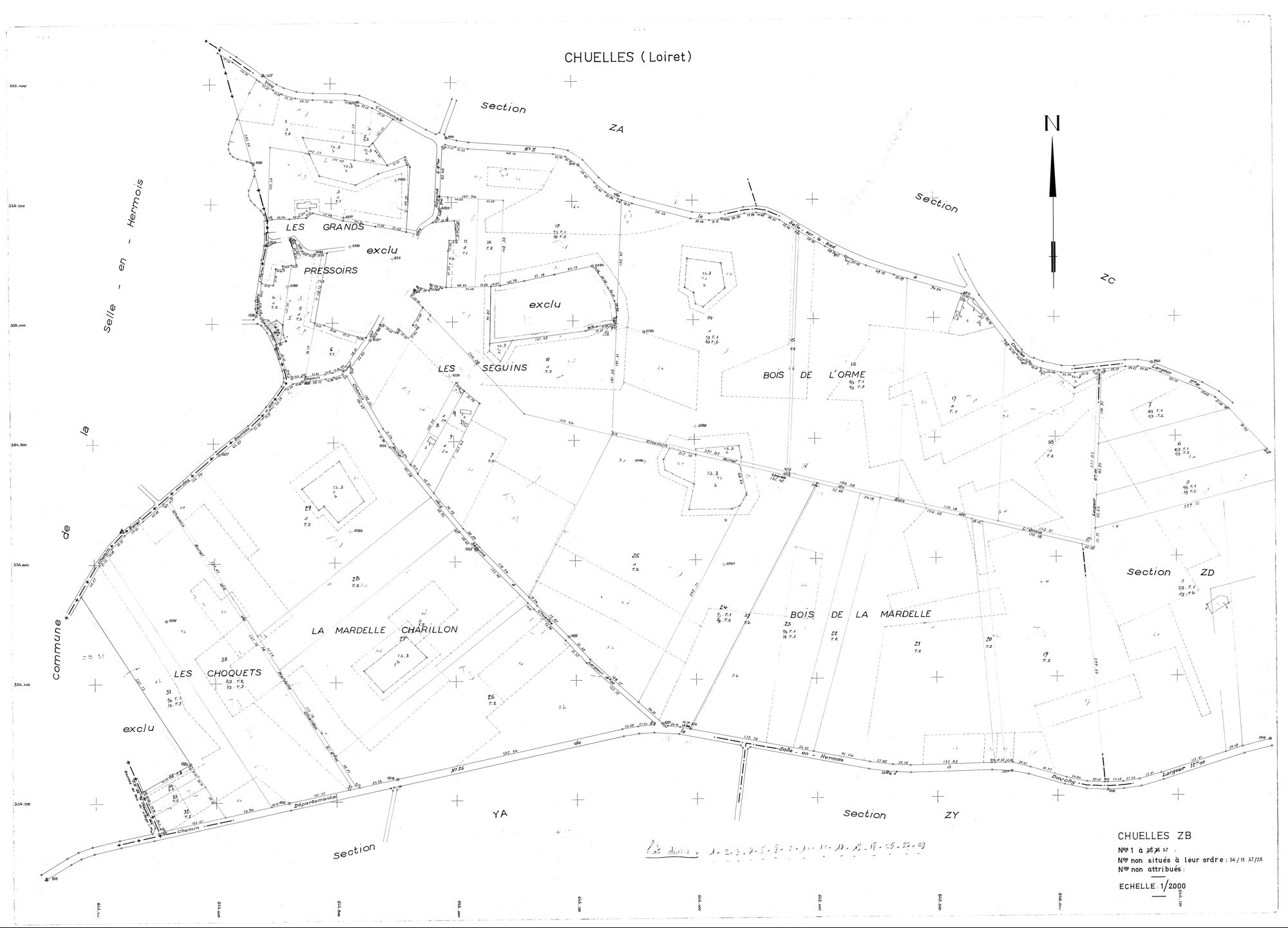Chuelles - Sections