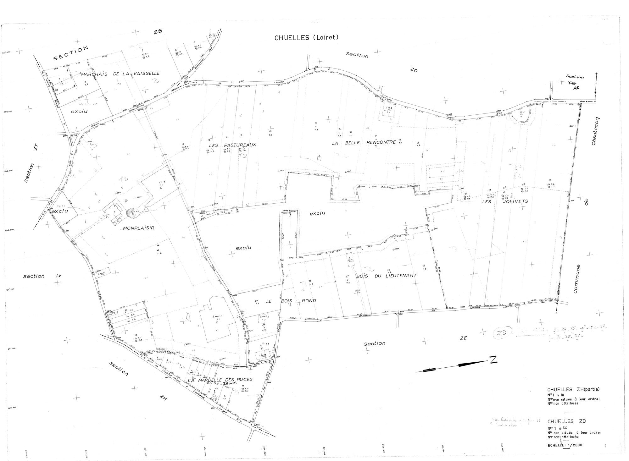 Chuelles - Sections