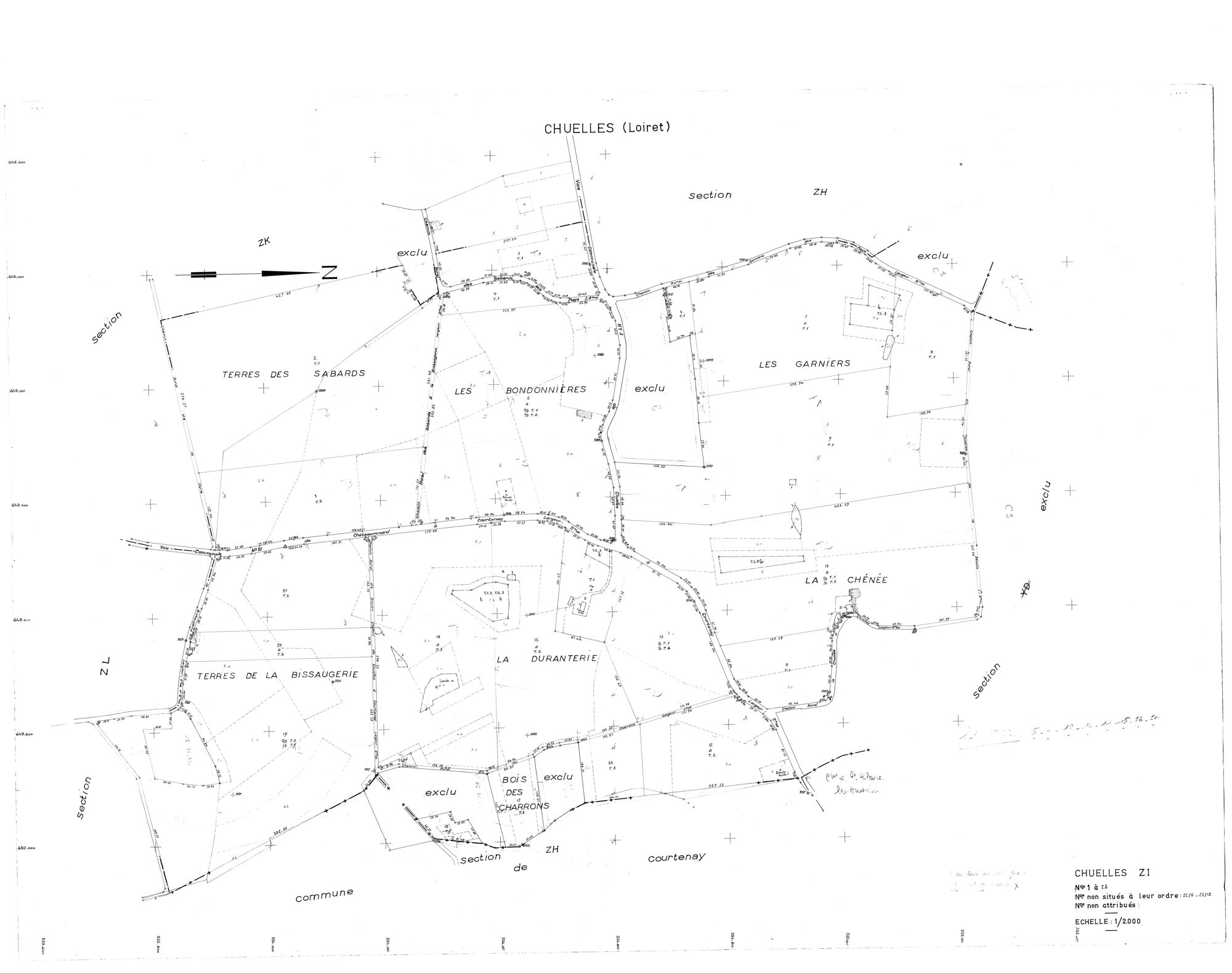 Chuelles - Sections
