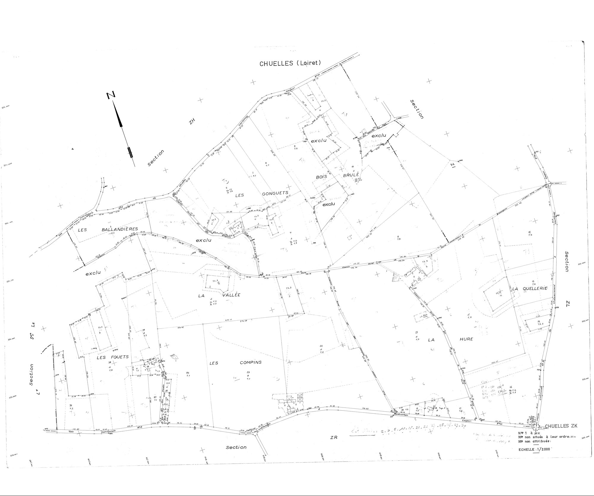 Chuelles - Sections