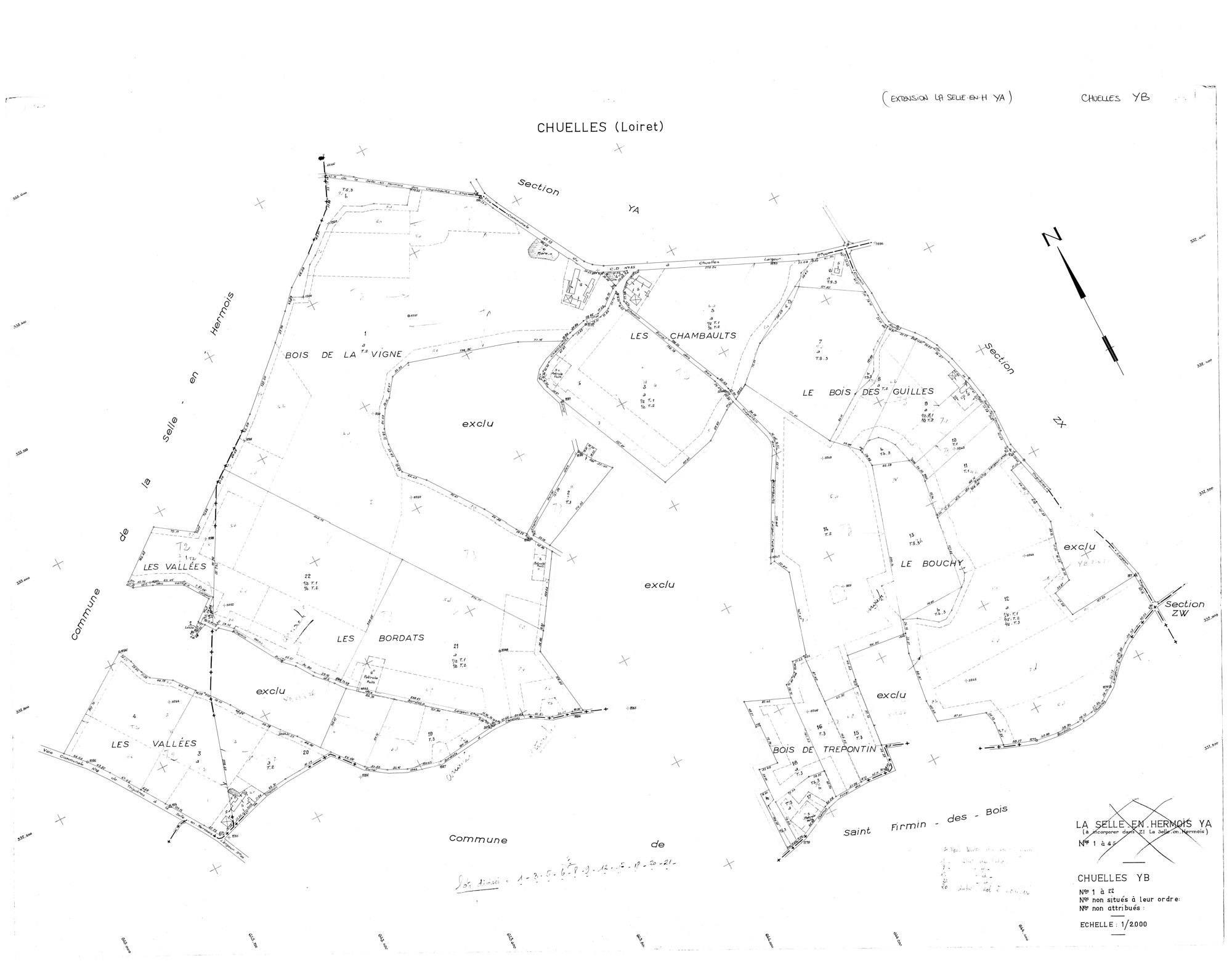 Chuelles - Sections