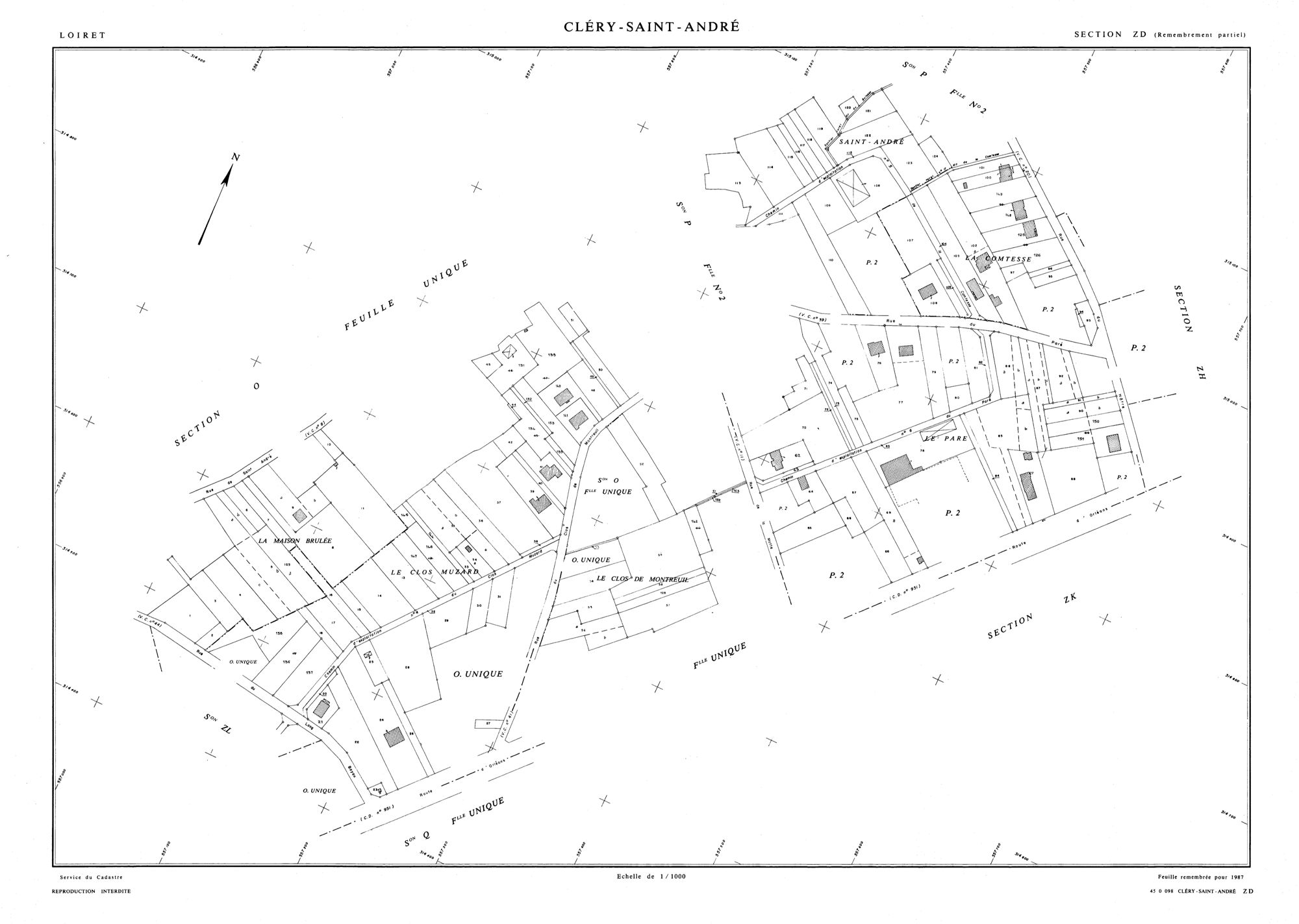 Cléry-Saint-André - Sections