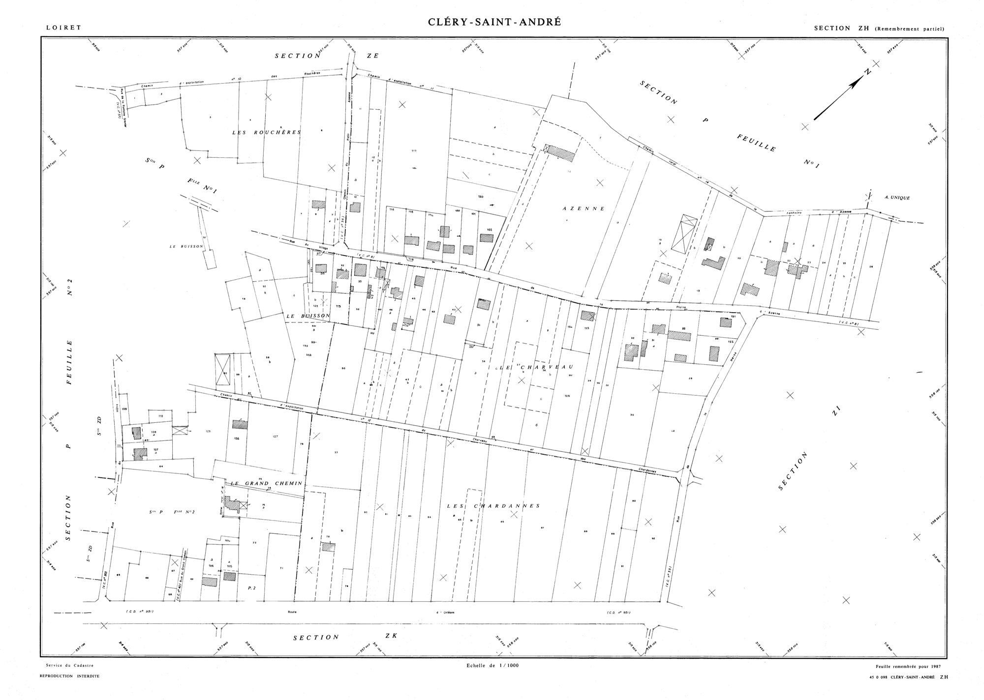 Cléry-Saint-André - Sections