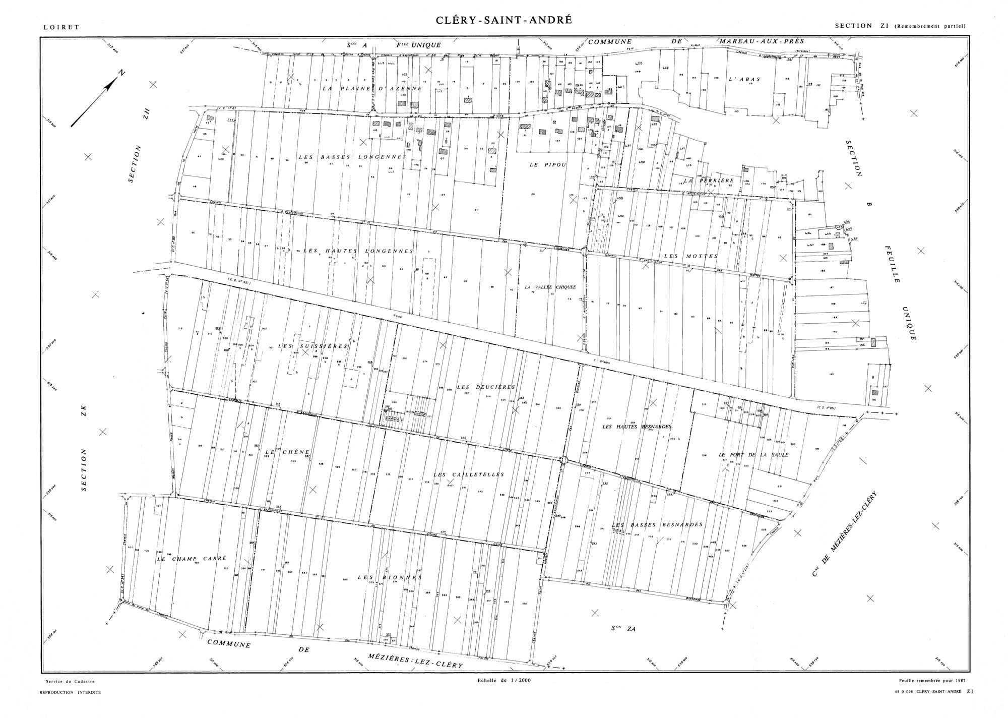 Cléry-Saint-André - Sections