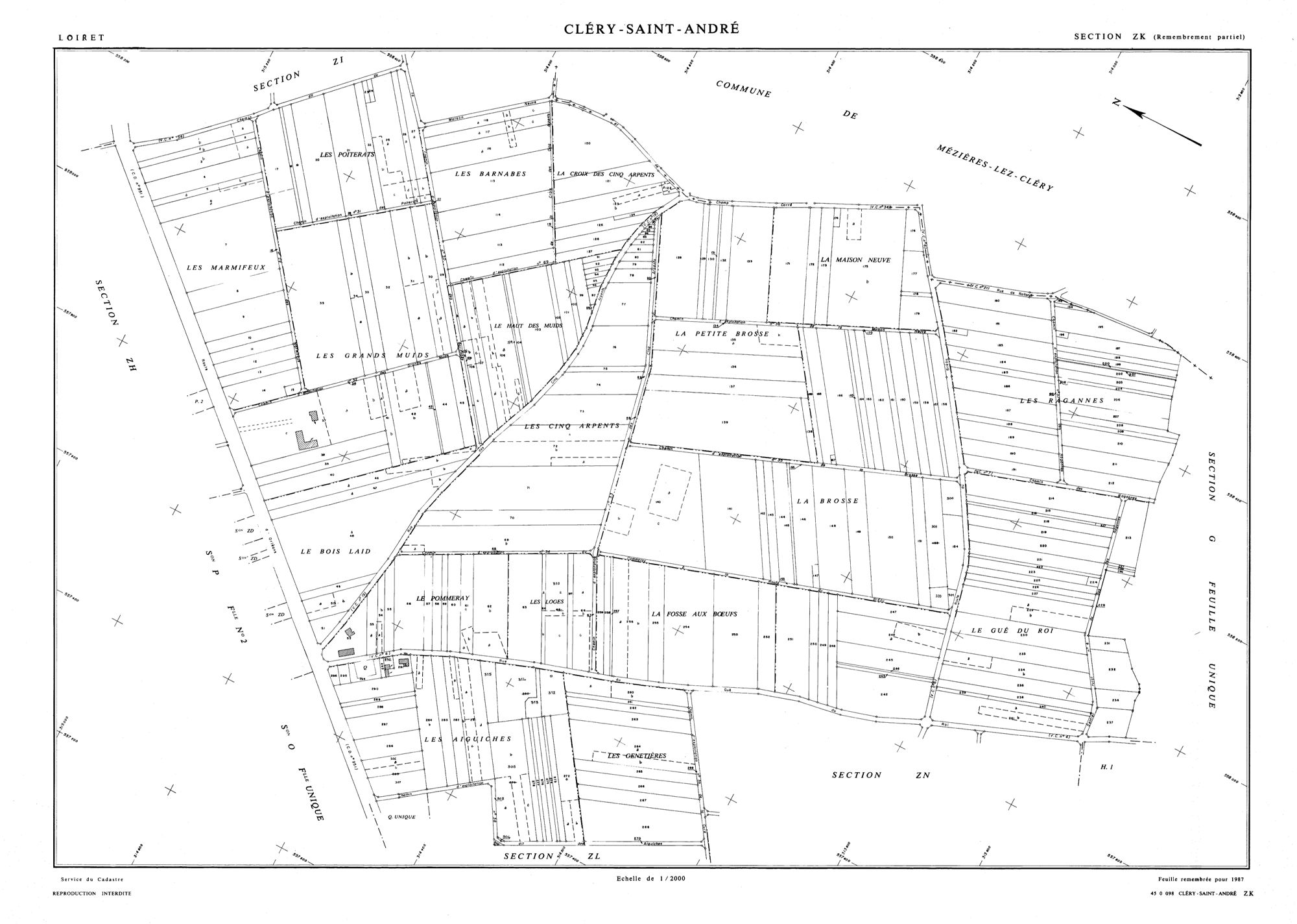 Cléry-Saint-André - Sections