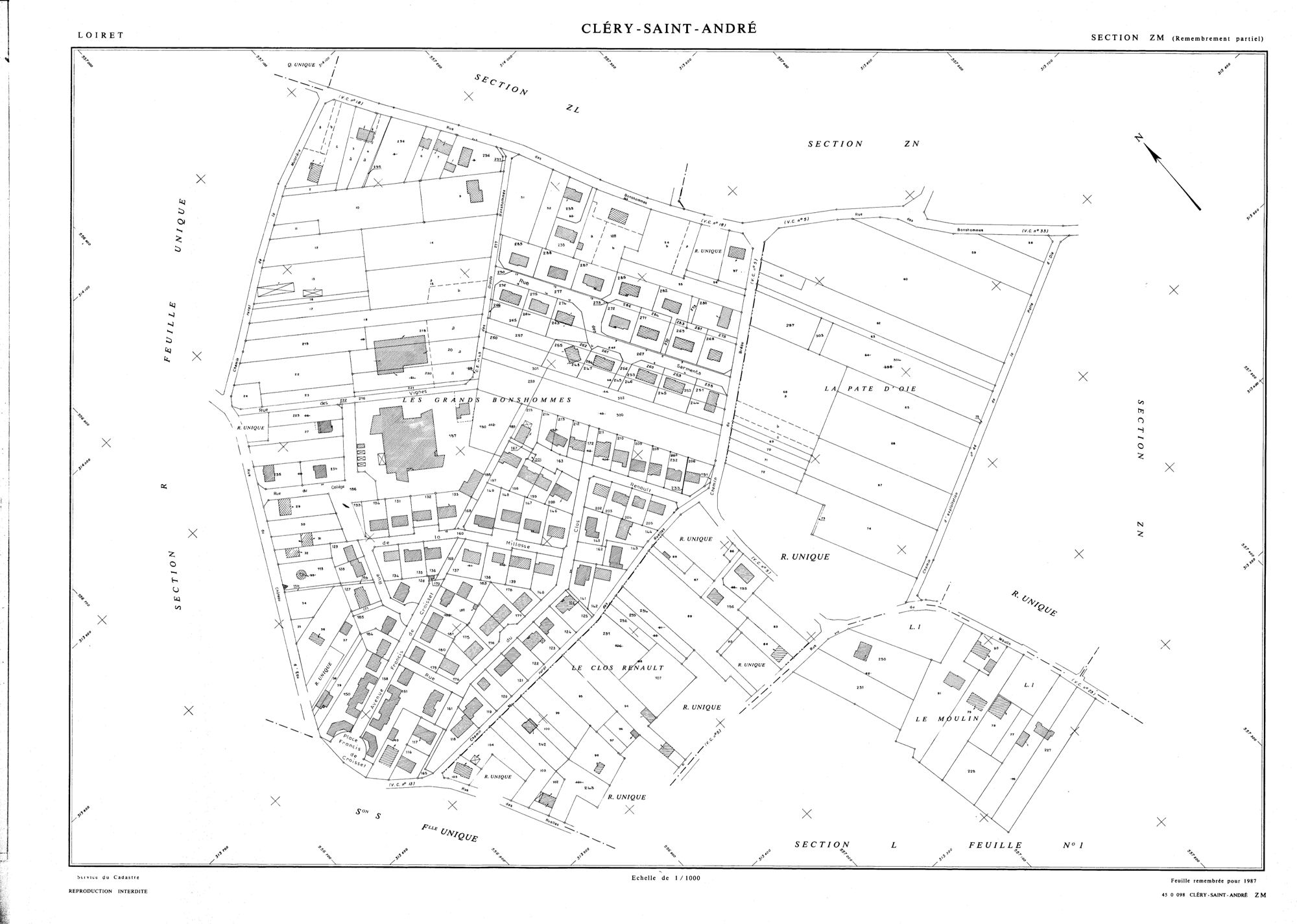 Cléry-Saint-André - Sections