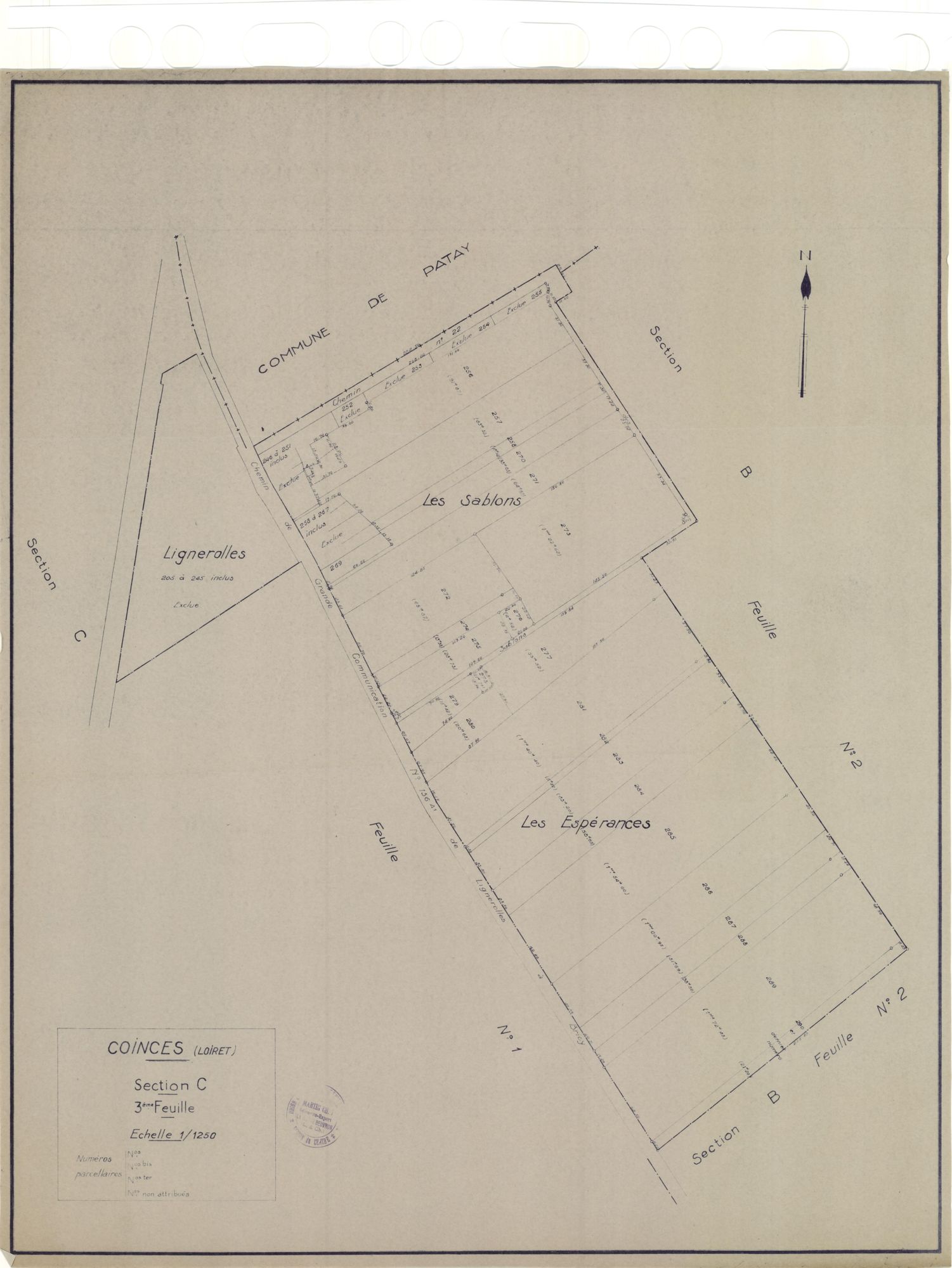 Coinces - Sections