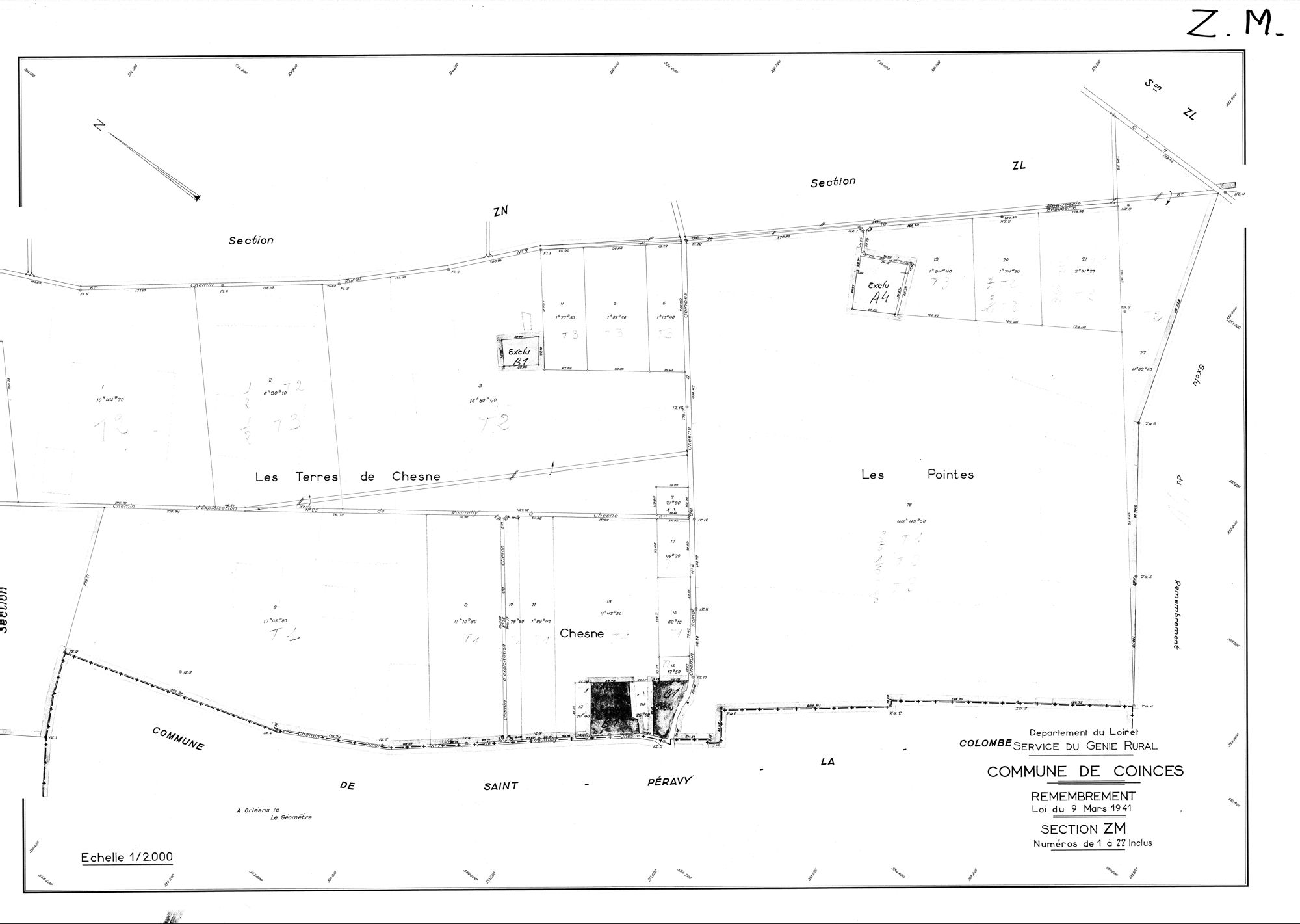 Coinces - Sections