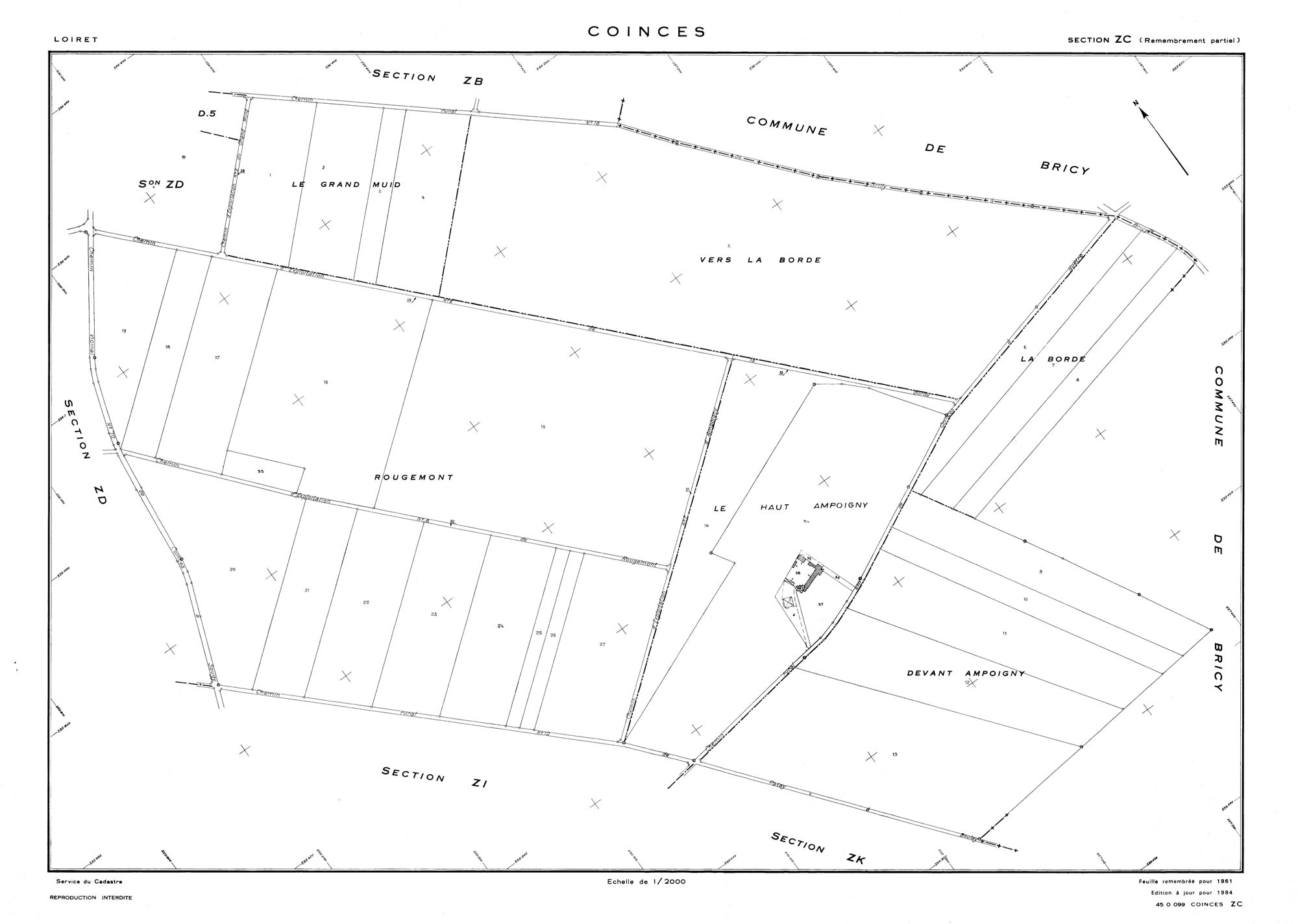 Coinces - Sections